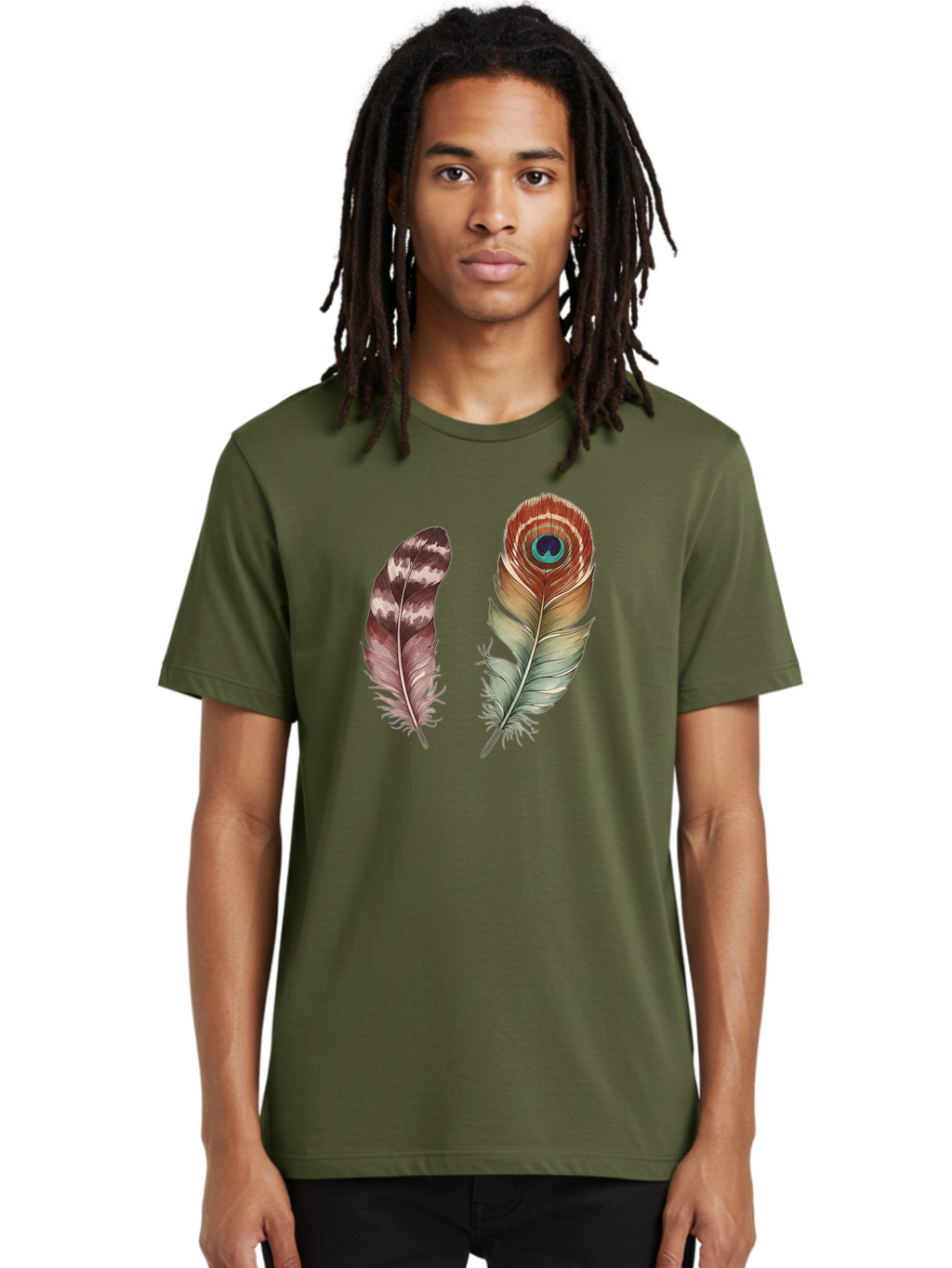 Feathers-13 Men'S Graphic Tee, 100% Cotton, Comfortable Casual Summer Wear, Machine Washable, Vintage Camera, Old Camera, Antique Camera, Black Camera, Classic Photography, Photography Equipment, Nostalgic Device, Film Camera, Camera Art Bai816