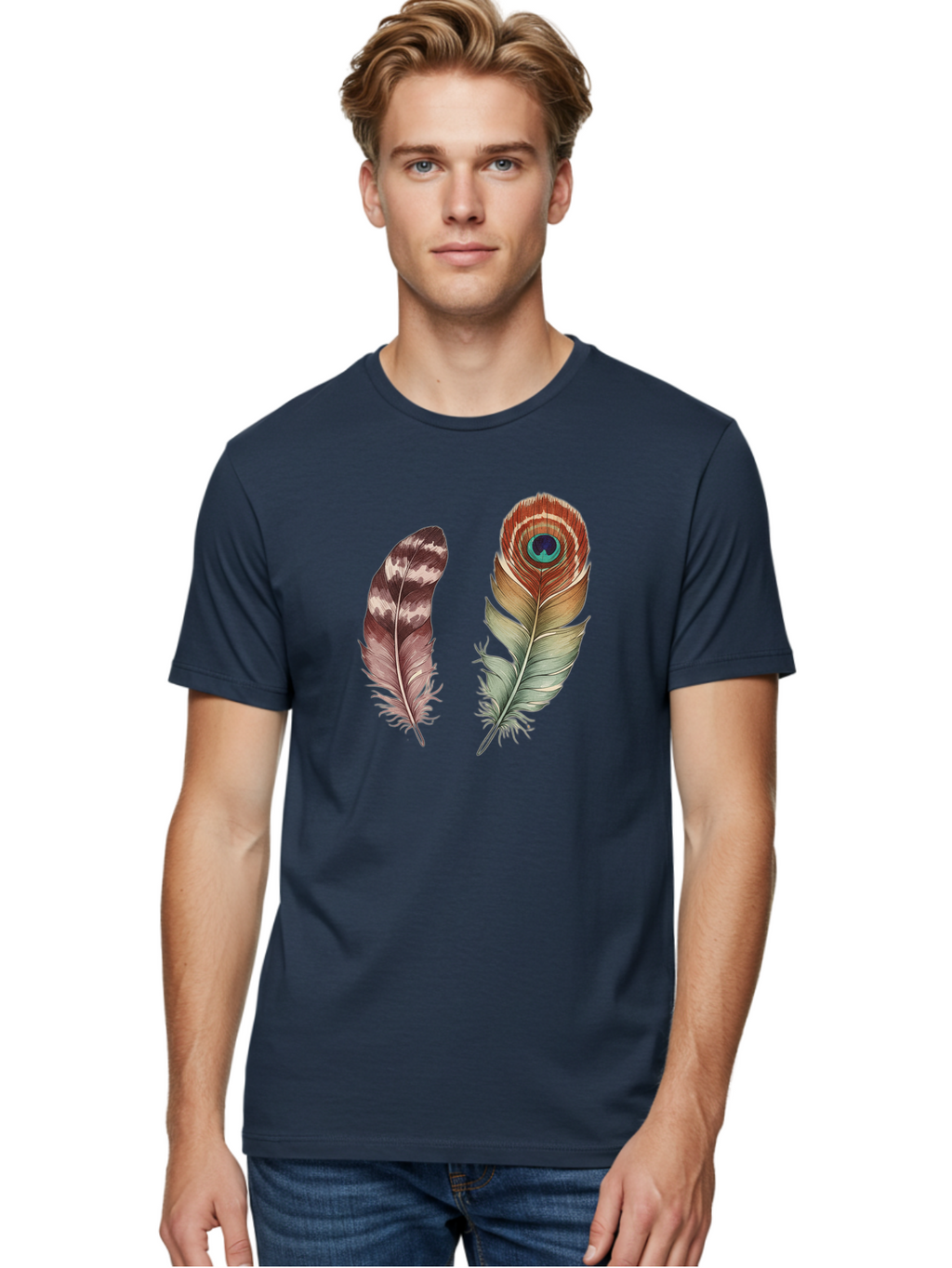 Feathers-13 Men'S Graphic Tee, 100% Cotton, Comfortable Casual Summer Wear, Machine Washable, Vintage Camera, Old Camera, Antique Camera, Black Camera, Classic Photography, Photography Equipment, Nostalgic Device, Film Camera, Camera Art Bai816