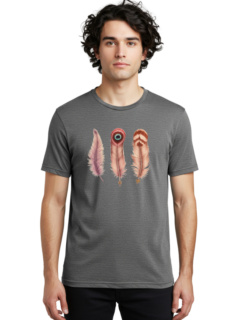 Feathers-14 Men'S Graphic Tee, 100% Cotton, Comfortable Casual Summer Wear, Machine Washable, Vintage Camera, Old Camera, Antique Camera, Black Camera, Classic Photography, Photography Equipment, Nostalgic Device, Film Camera, Camera Art Bai817