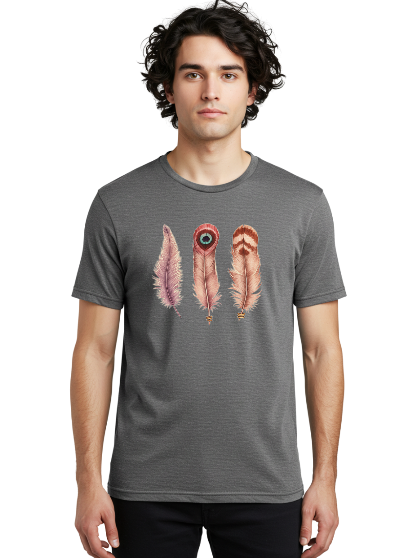 Feathers-14 Men'S Graphic Tee, 100% Cotton, Comfortable Casual Summer Wear, Machine Washable, Vintage Camera, Old Camera, Antique Camera, Black Camera, Classic Photography, Photography Equipment, Nostalgic Device, Film Camera, Camera Art Bai817