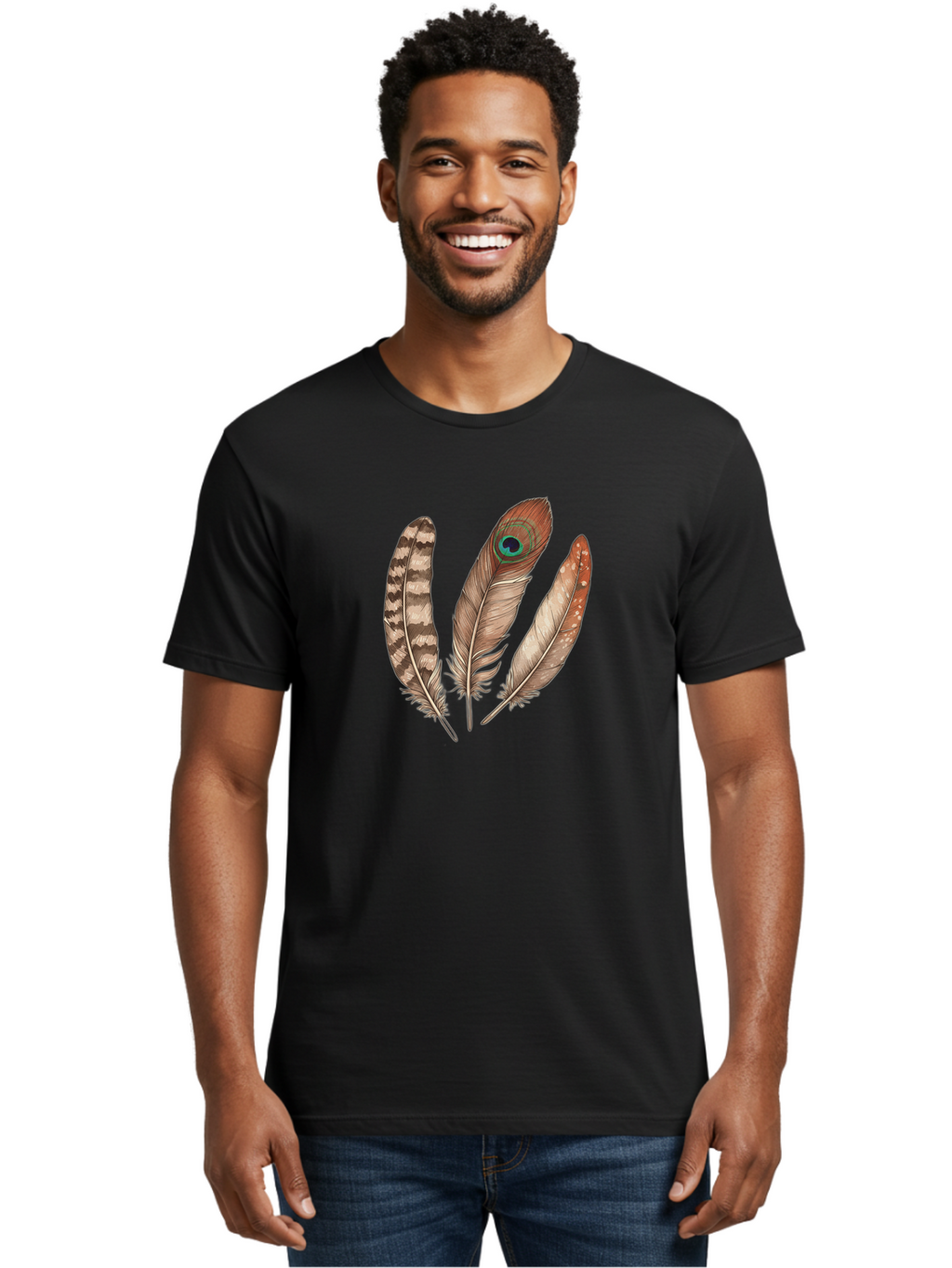 Feathers-15 Men'S Graphic Tee, 100% Cotton, Comfortable Casual Summer Wear, Machine Washable, Vintage Camera, Old Camera, Antique Camera, Black Camera, Classic Photography, Photography Equipment, Nostalgic Device, Film Camera, Camera Art Bai818