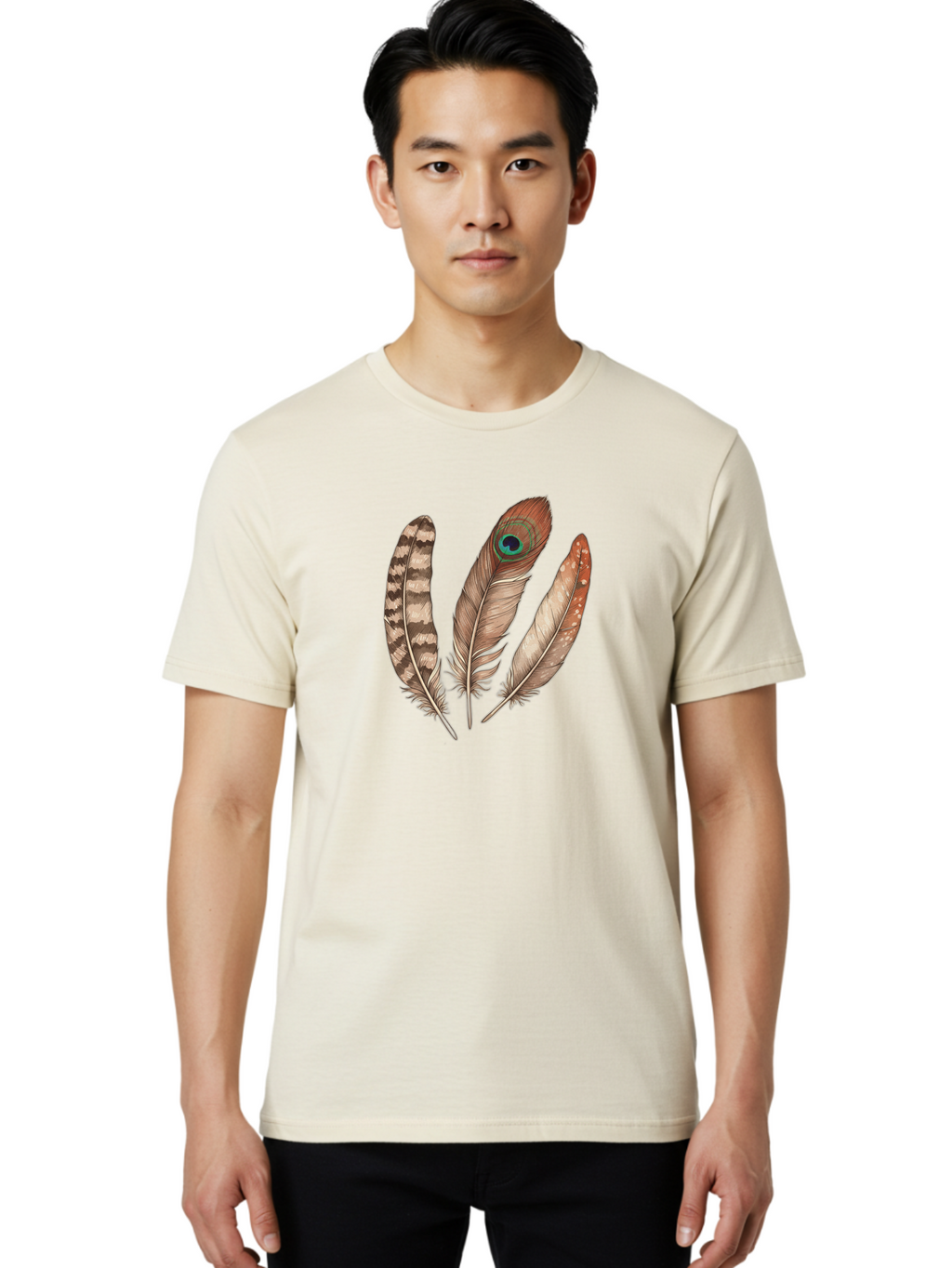 Feathers-15 Men'S Graphic Tee, 100% Cotton, Comfortable Casual Summer Wear, Machine Washable, Vintage Camera, Old Camera, Antique Camera, Black Camera, Classic Photography, Photography Equipment, Nostalgic Device, Film Camera, Camera Art Bai818