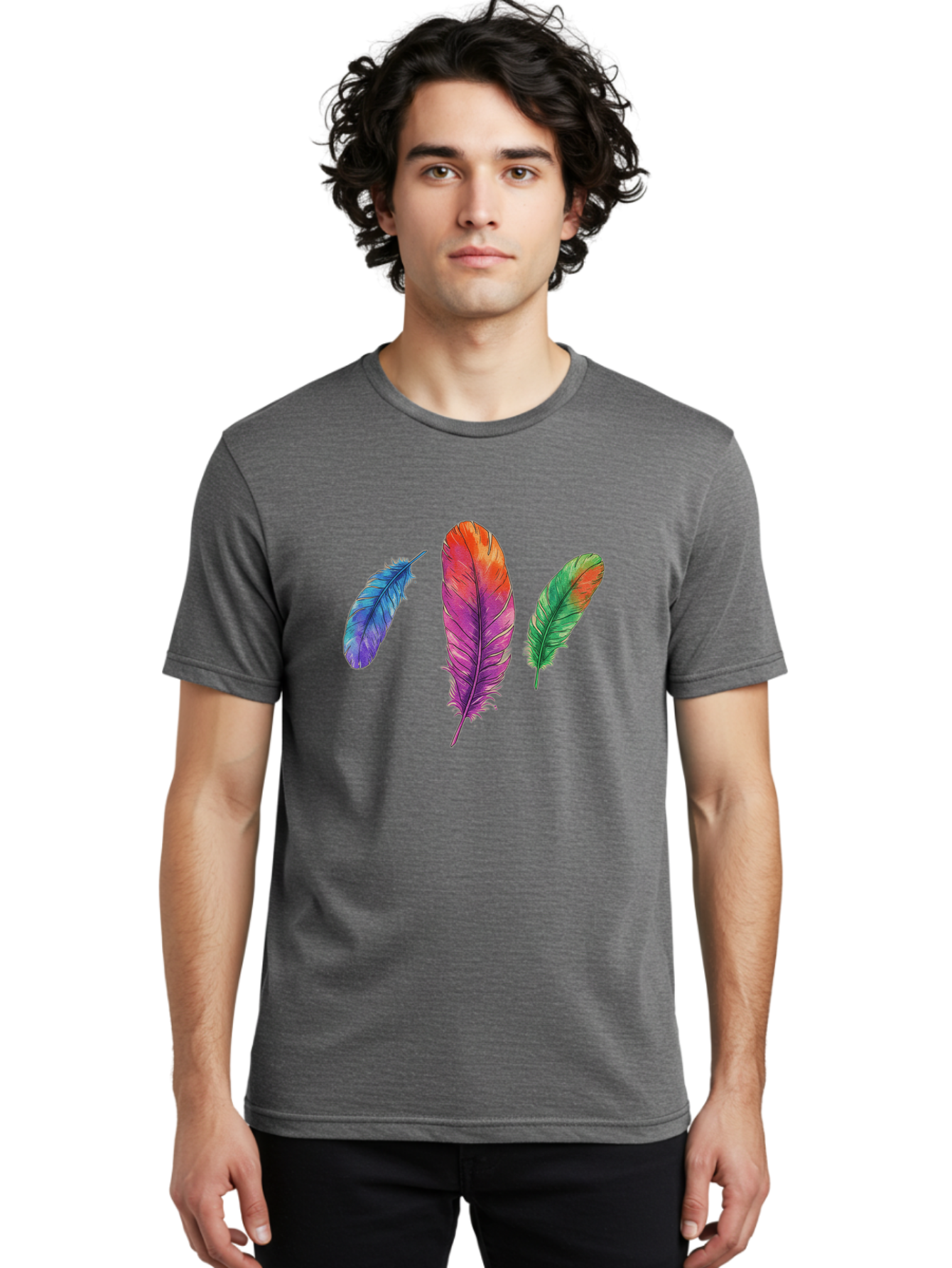 Feathers-16 Men'S Graphic Tee, 100% Cotton, Comfortable Casual Summer Wear, Machine Washable, Vintage Camera, Old Camera, Antique Camera, Black Camera, Classic Photography, Photography Equipment, Nostalgic Device, Film Camera, Camera Art Bai819