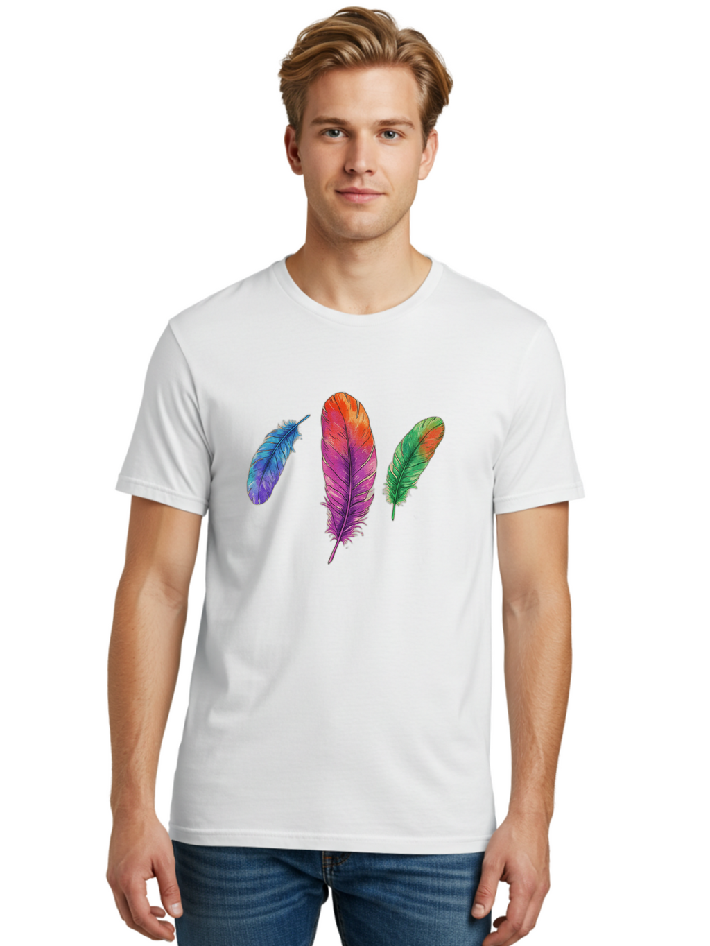 Feathers-16 Men'S Graphic Tee, 100% Cotton, Comfortable Casual Summer Wear, Machine Washable, Vintage Camera, Old Camera, Antique Camera, Black Camera, Classic Photography, Photography Equipment, Nostalgic Device, Film Camera, Camera Art Bai819