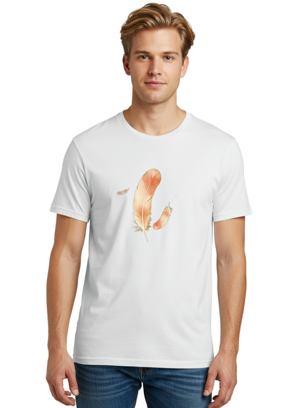 Feathers-4 Men'S Graphic Tee, 100% Cotton, Comfortable Casual Summer Wear, Machine Washable, Vintage Camera, Old Camera, Antique Camera, Black Camera, Classic Photography, Photography Equipment, Nostalgic Device, Film Camera, Camera Art Bai822