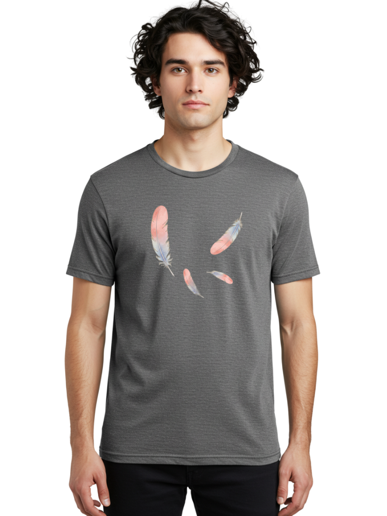 Feathers-6 Men'S Graphic Tee, 100% Cotton, Comfortable Casual Summer Wear, Machine Washable, Vintage Camera, Old Camera, Antique Camera, Black Camera, Classic Photography, Photography Equipment, Nostalgic Device, Film Camera, Camera Art Bai824