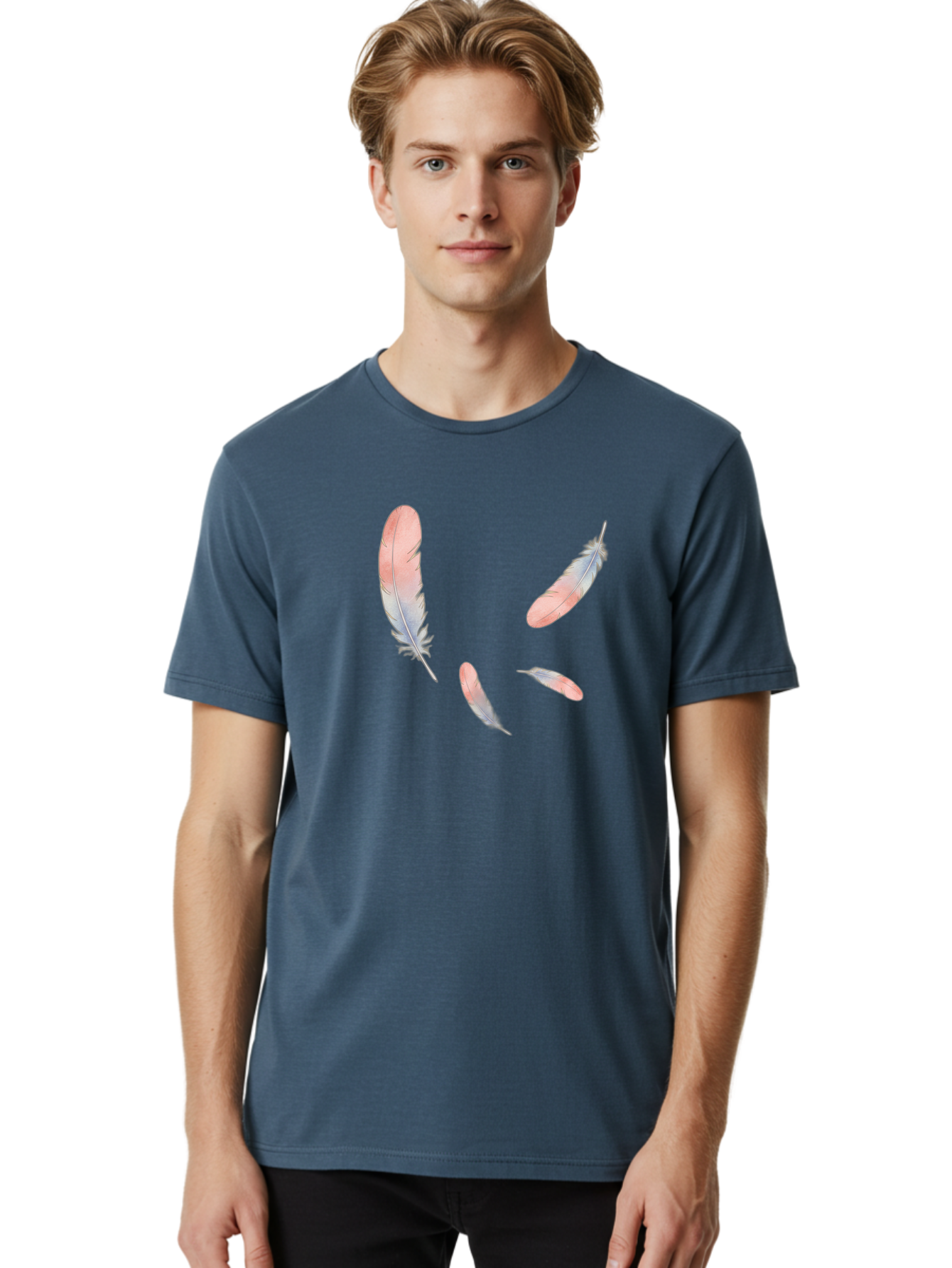 Feathers-6 Men'S Graphic Tee, 100% Cotton, Comfortable Casual Summer Wear, Machine Washable, Vintage Camera, Old Camera, Antique Camera, Black Camera, Classic Photography, Photography Equipment, Nostalgic Device, Film Camera, Camera Art Bai824