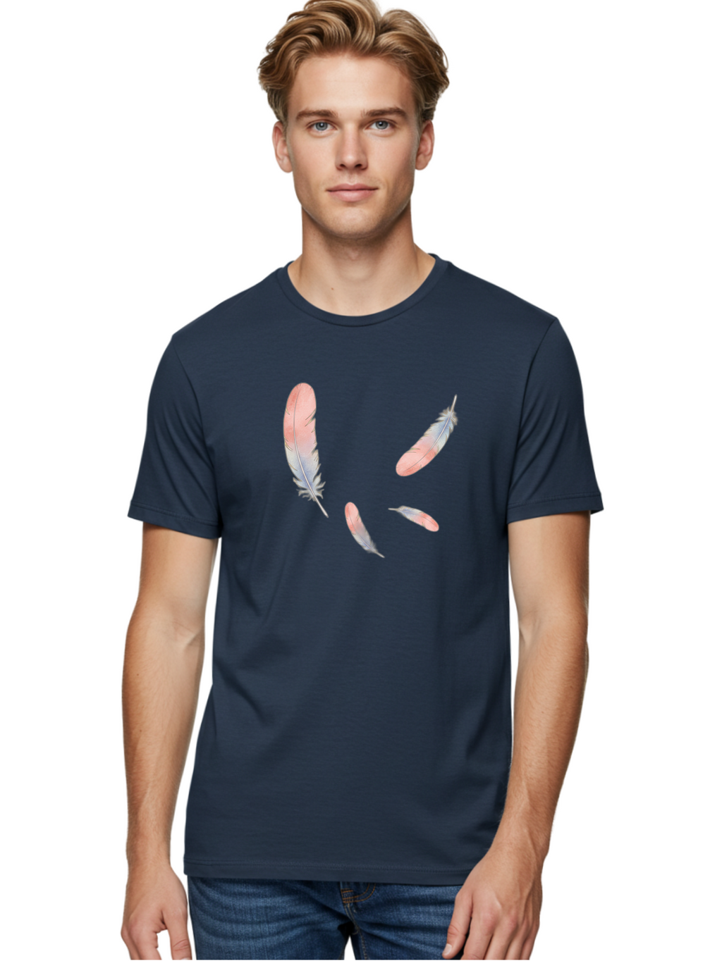 Feathers-6 Men'S Graphic Tee, 100% Cotton, Comfortable Casual Summer Wear, Machine Washable, Vintage Camera, Old Camera, Antique Camera, Black Camera, Classic Photography, Photography Equipment, Nostalgic Device, Film Camera, Camera Art Bai824