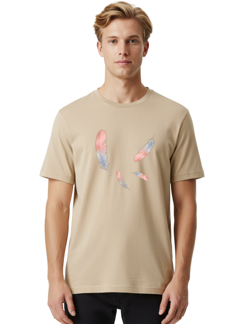 Feathers-6 Men'S Graphic Tee, 100% Cotton, Comfortable Casual Summer Wear, Machine Washable, Vintage Camera, Old Camera, Antique Camera, Black Camera, Classic Photography, Photography Equipment, Nostalgic Device, Film Camera, Camera Art Bai824