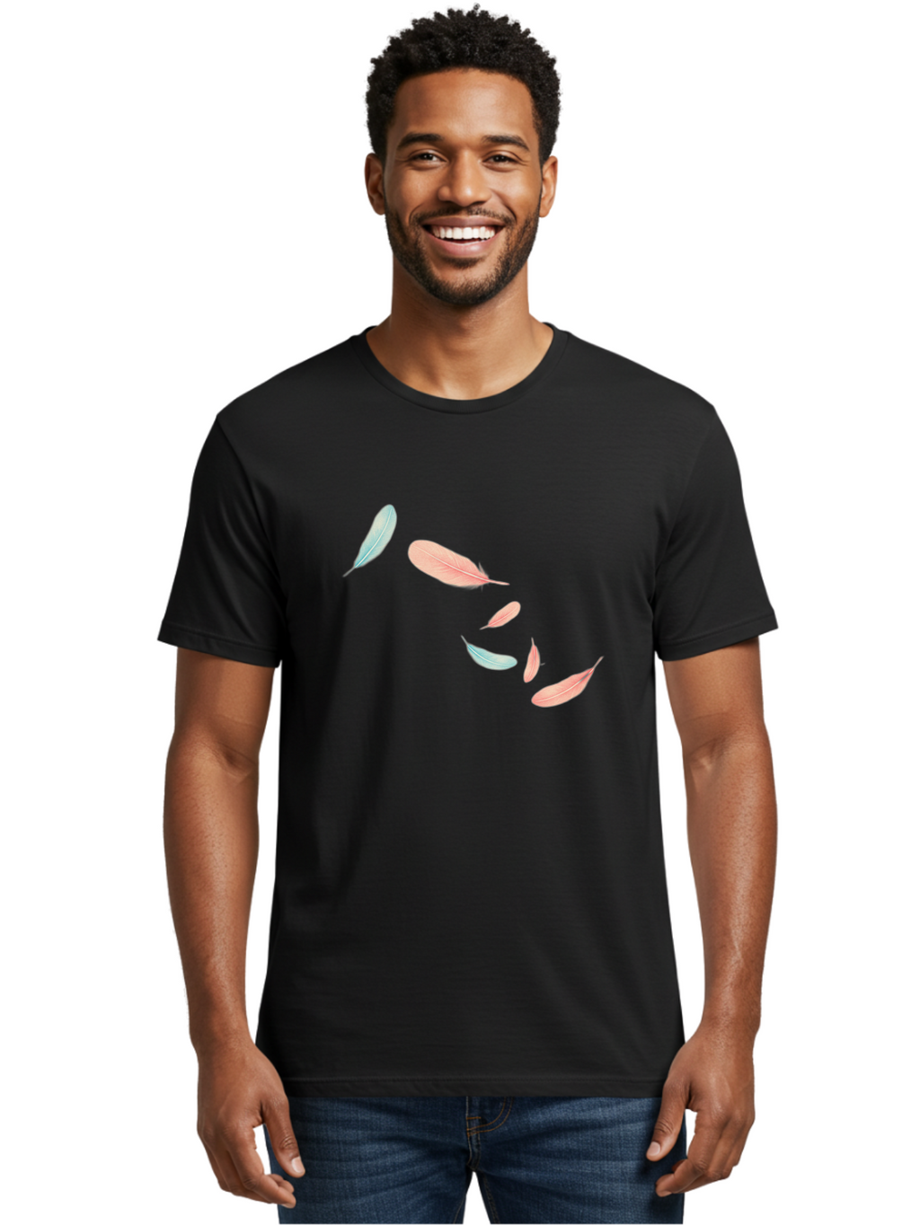Feathers-7 Men'S Graphic Tee, 100% Cotton, Comfortable Casual Summer Wear, Machine Washable, Vintage Camera, Old Camera, Antique Camera, Black Camera, Classic Photography, Photography Equipment, Nostalgic Device, Film Camera, Camera Art Bai825
