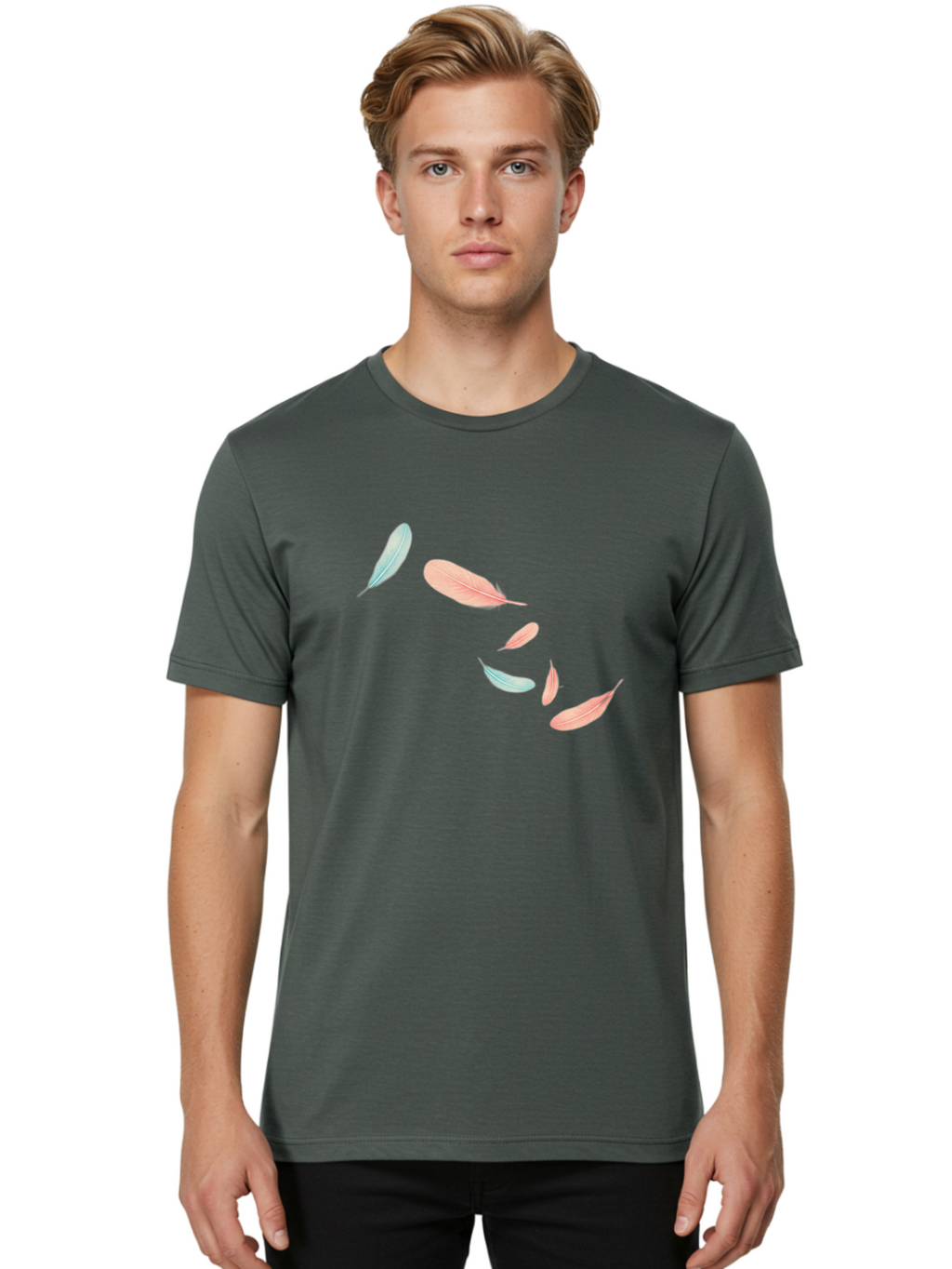Feathers-7 Men'S Graphic Tee, 100% Cotton, Comfortable Casual Summer Wear, Machine Washable, Vintage Camera, Old Camera, Antique Camera, Black Camera, Classic Photography, Photography Equipment, Nostalgic Device, Film Camera, Camera Art Bai825