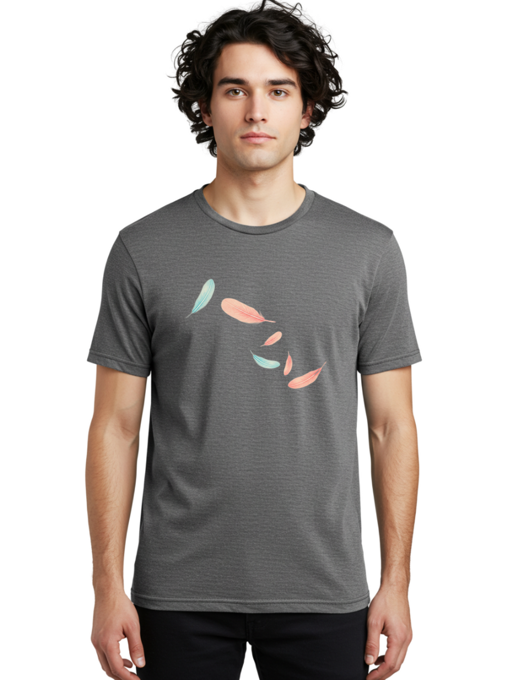 Feathers-7 Men'S Graphic Tee, 100% Cotton, Comfortable Casual Summer Wear, Machine Washable, Vintage Camera, Old Camera, Antique Camera, Black Camera, Classic Photography, Photography Equipment, Nostalgic Device, Film Camera, Camera Art Bai825