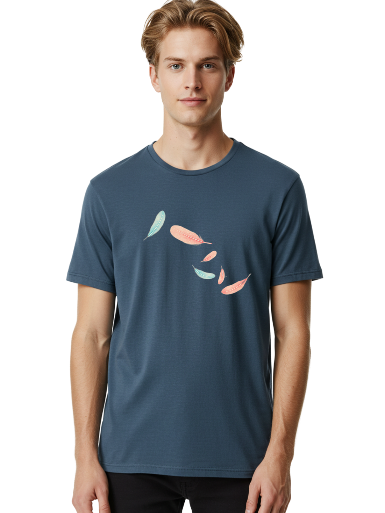 Feathers-7 Men'S Graphic Tee, 100% Cotton, Comfortable Casual Summer Wear, Machine Washable, Vintage Camera, Old Camera, Antique Camera, Black Camera, Classic Photography, Photography Equipment, Nostalgic Device, Film Camera, Camera Art Bai825