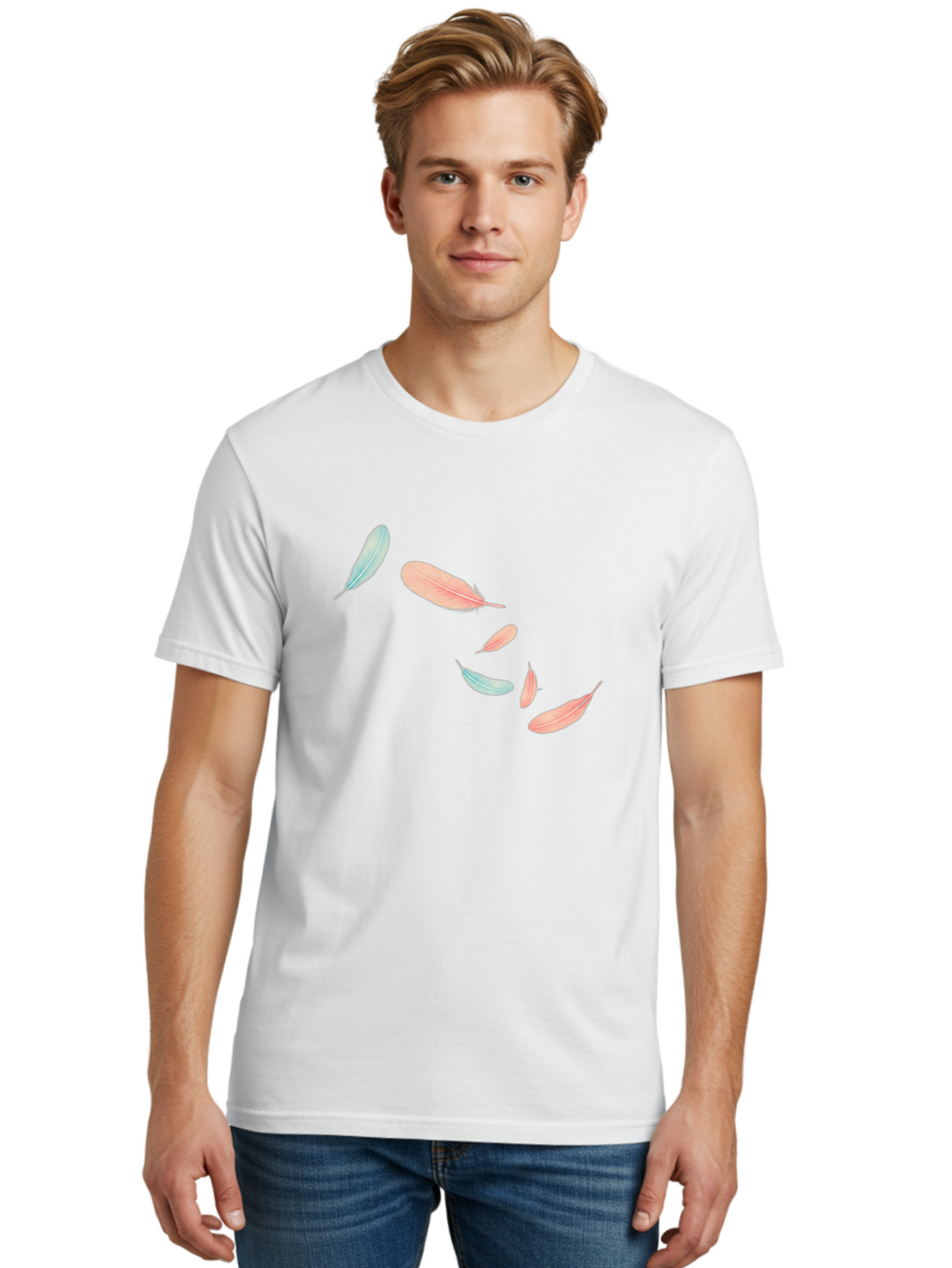 Feathers-7 Men'S Graphic Tee, 100% Cotton, Comfortable Casual Summer Wear, Machine Washable, Vintage Camera, Old Camera, Antique Camera, Black Camera, Classic Photography, Photography Equipment, Nostalgic Device, Film Camera, Camera Art Bai825