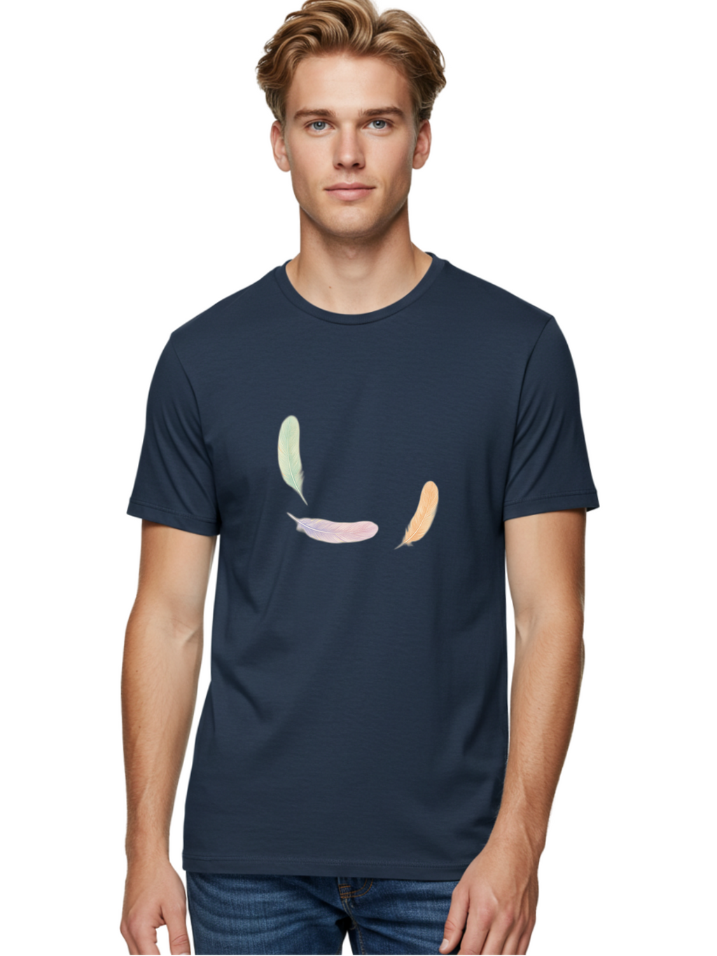 Feathers-8 Men'S Graphic Tee, 100% Cotton, Comfortable Casual Summer Wear, Machine Washable, Vintage Camera, Old Camera, Antique Camera, Black Camera, Classic Photography, Photography Equipment, Nostalgic Device, Film Camera, Camera Art Bai826