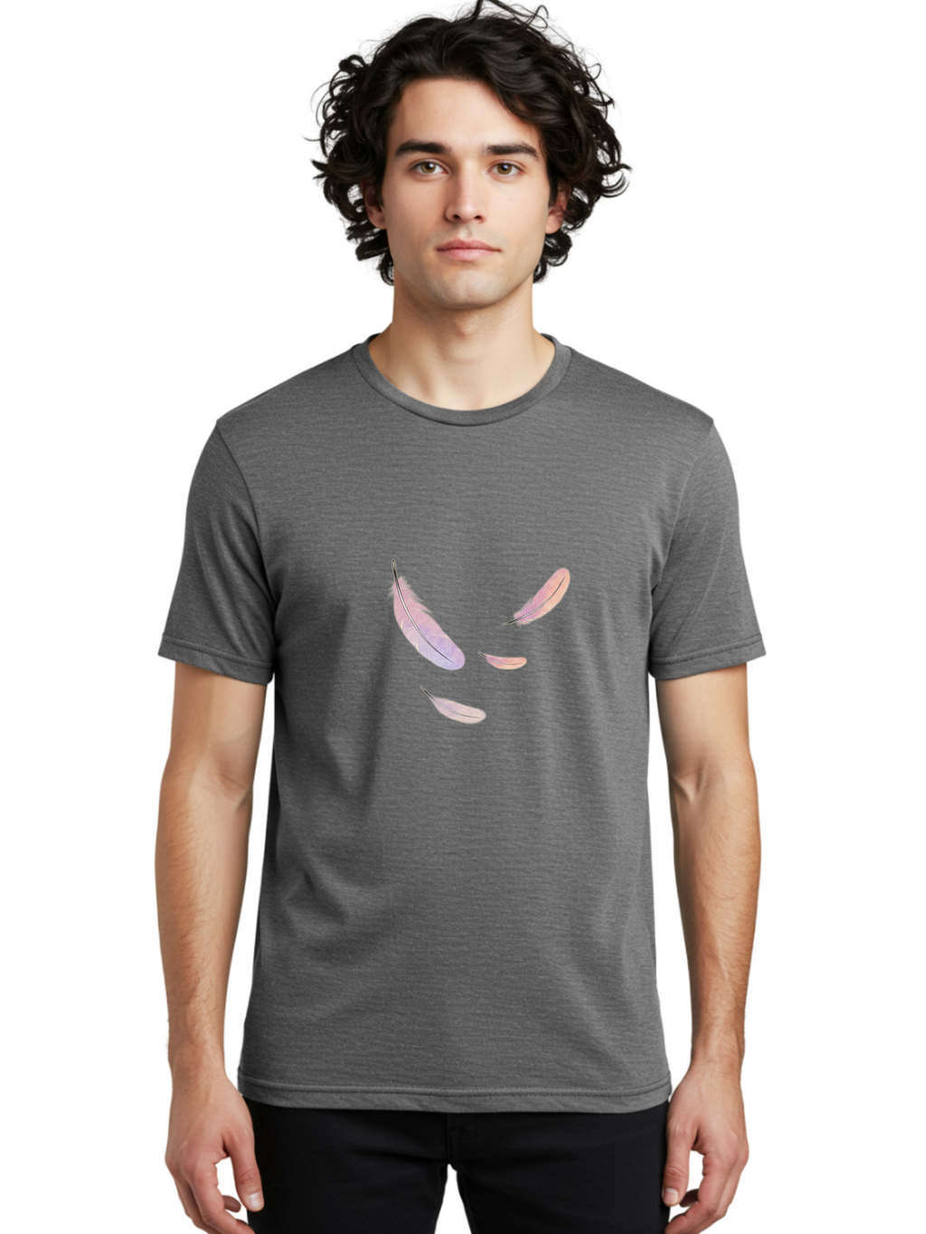 Feathers-9 Men'S Graphic Tee, 100% Cotton, Comfortable Casual Summer Wear, Machine Washable, Vintage Camera, Old Camera, Antique Camera, Black Camera, Classic Photography, Photography Equipment, Nostalgic Device, Film Camera, Camera Art Bai827