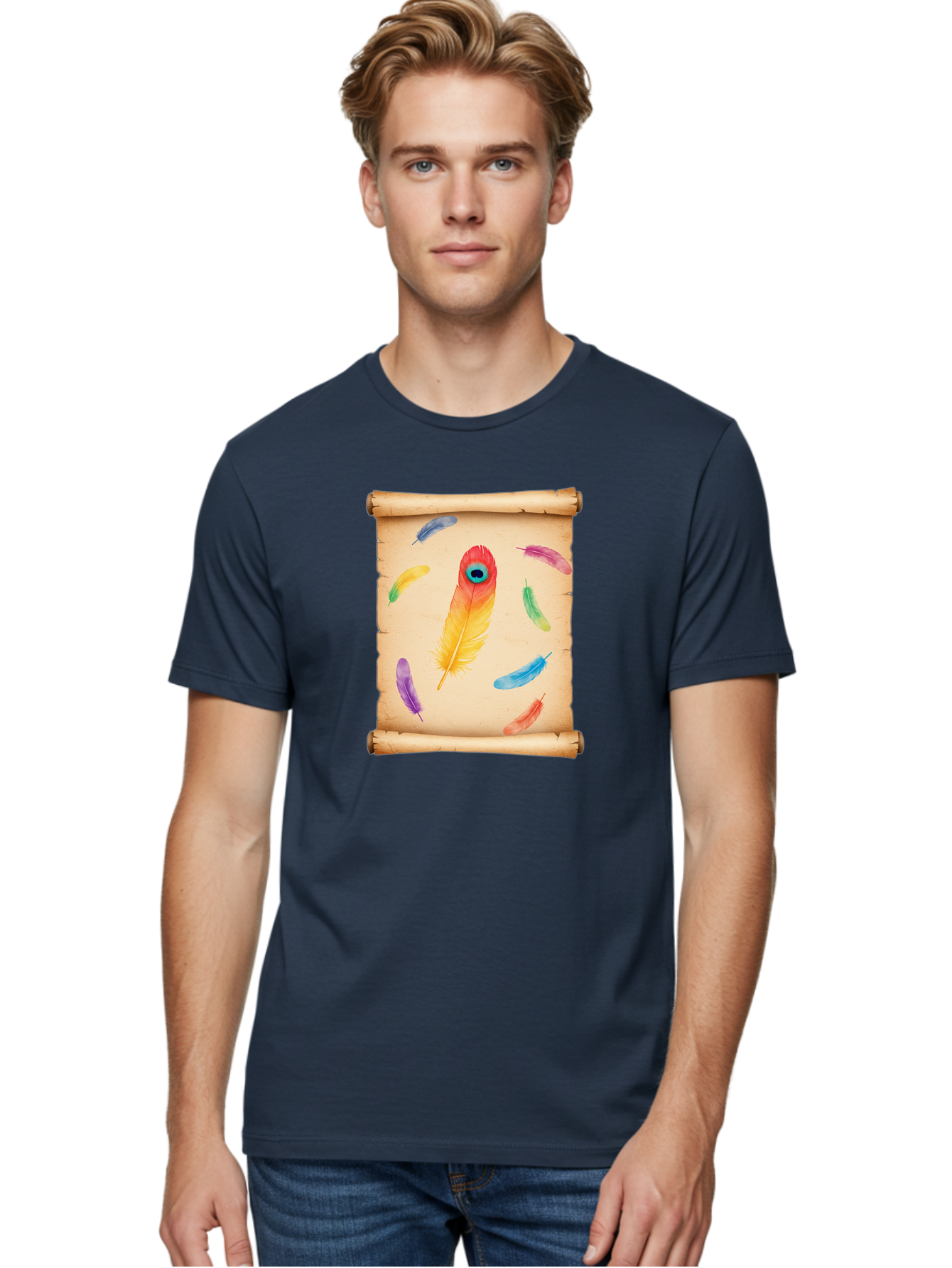 Feathers-On-Parchment Men'S Graphic Tee, 100% Cotton, Comfortable Casual Summer Wear, Machine Washable, Vintage Camera, Old Camera, Antique Camera, Black Camera, Classic Photography, Photography Equipment, Nostalgic Device, Film Camera, Bai830