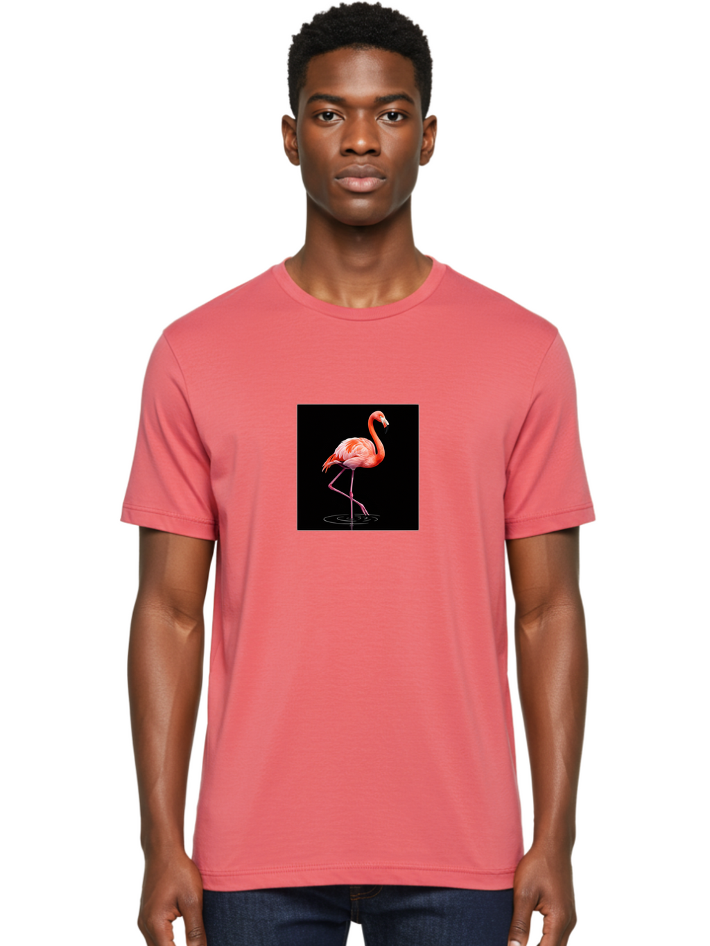 Flamingo-2 Men'S Graphic Tee, 100% Cotton, Comfortable Casual Summer Wear, Machine Washable, Vintage Camera, Old Camera, Antique Camera, Black Camera, Classic Photography, Photography Equipment, Nostalgic Device, Film Camera, Camera Art Bai833