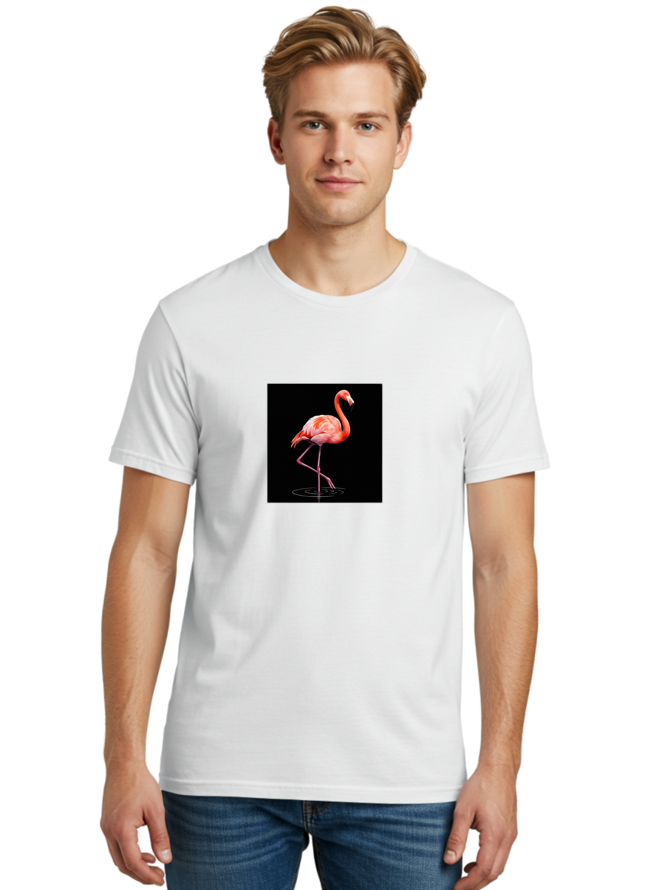 Flamingo-2 Men'S Graphic Tee, 100% Cotton, Comfortable Casual Summer Wear, Machine Washable, Vintage Camera, Old Camera, Antique Camera, Black Camera, Classic Photography, Photography Equipment, Nostalgic Device, Film Camera, Camera Art Bai833