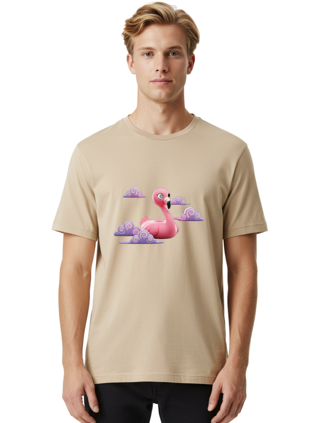 Flamingo-3 Men'S Graphic Tee, 100% Cotton, Comfortable Casual Summer Wear, Machine Washable, Vintage Camera, Old Camera, Antique Camera, Black Camera, Classic Photography, Photography Equipment, Nostalgic Device, Film Camera, Camera Art Bai834