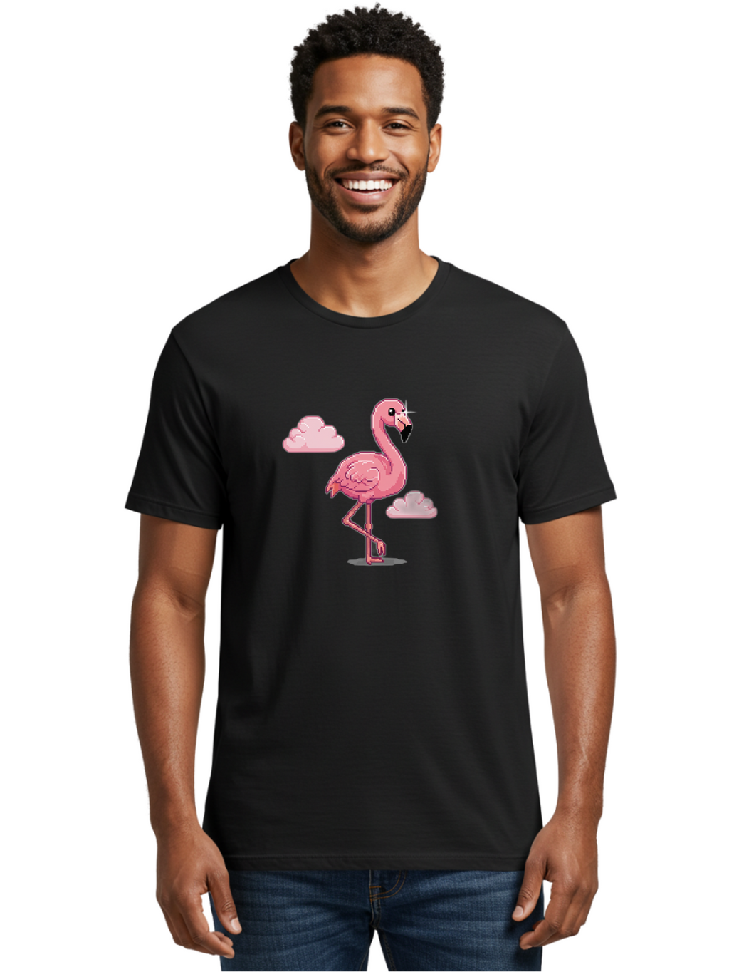 Flamingo-5 Men'S Graphic Tee, 100% Cotton, Comfortable Casual Summer Wear, Machine Washable, Vintage Camera, Old Camera, Antique Camera, Black Camera, Classic Photography, Photography Equipment, Nostalgic Device, Film Camera, Camera Art Bai836