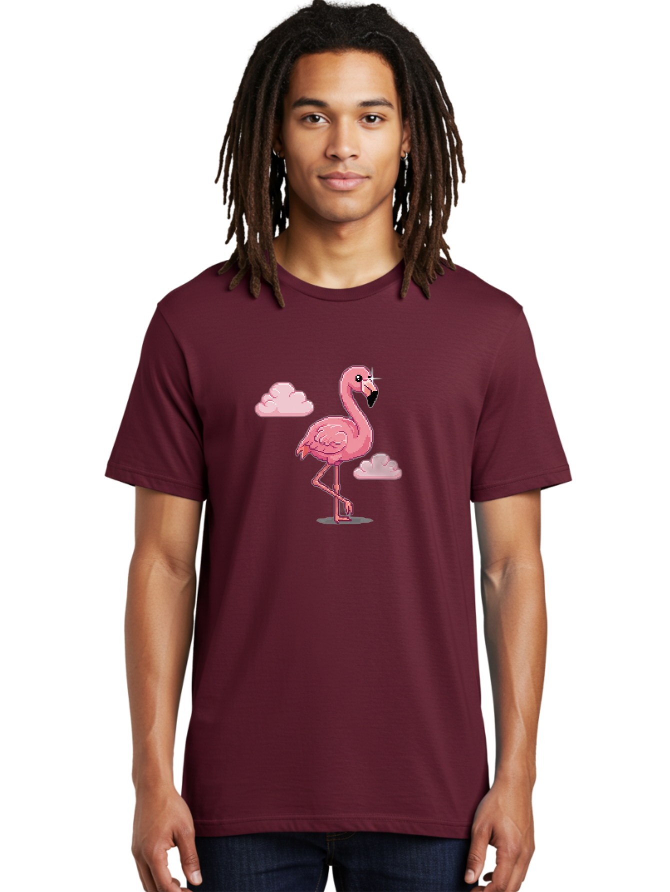 Flamingo-5 Men'S Graphic Tee, 100% Cotton, Comfortable Casual Summer Wear, Machine Washable, Vintage Camera, Old Camera, Antique Camera, Black Camera, Classic Photography, Photography Equipment, Nostalgic Device, Film Camera, Camera Art Bai836