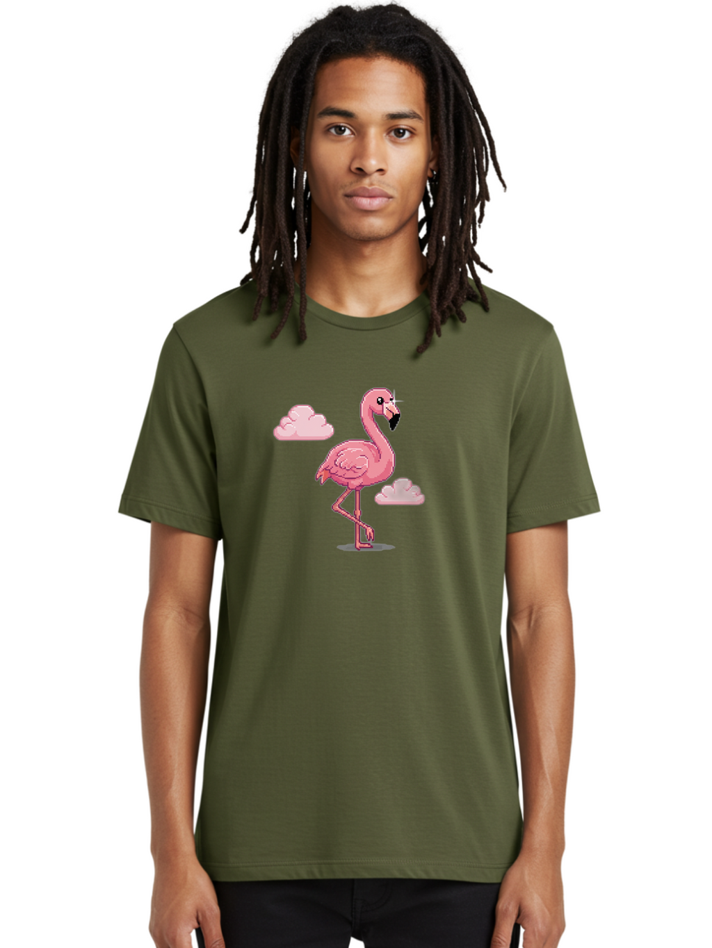 Flamingo-5 Men'S Graphic Tee, 100% Cotton, Comfortable Casual Summer Wear, Machine Washable, Vintage Camera, Old Camera, Antique Camera, Black Camera, Classic Photography, Photography Equipment, Nostalgic Device, Film Camera, Camera Art Bai836