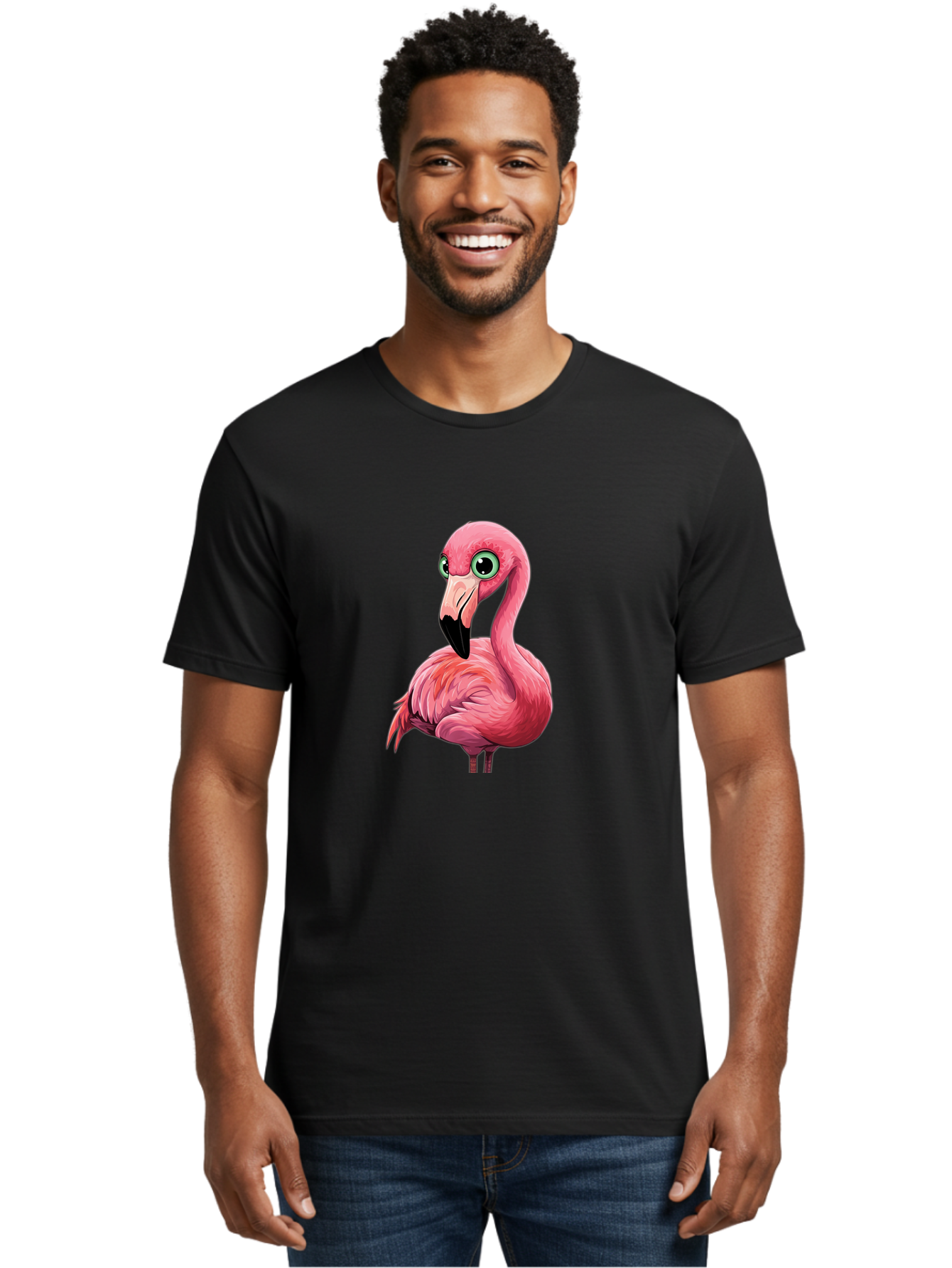 Flamingo-6 Men'S Graphic Tee, 100% Cotton, Comfortable Casual Summer Wear, Machine Washable, Vintage Camera, Old Camera, Antique Camera, Black Camera, Classic Photography, Photography Equipment, Nostalgic Device, Film Camera, Camera Art Bai837