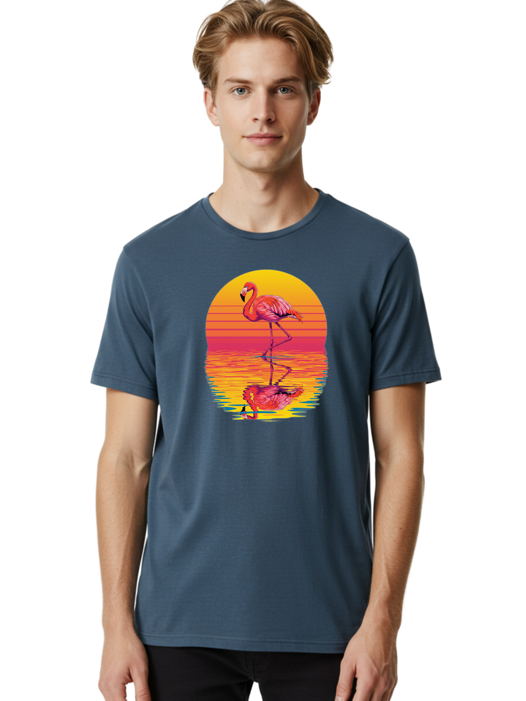 Flamingo-8 Men'S Graphic Tee, 100% Cotton, Comfortable Casual Summer Wear, Machine Washable, Vintage Camera, Old Camera, Antique Camera, Black Camera, Classic Photography, Photography Equipment, Nostalgic Device, Film Camera, Camera Art Bai839