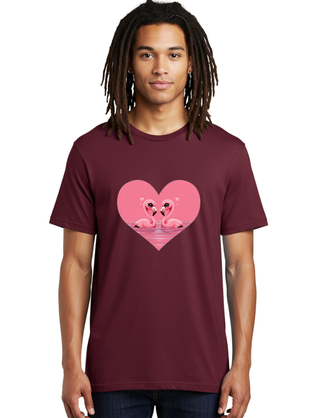 Flamingo-Couple Men'S Graphic Tee, 100% Cotton, Comfortable Casual Summer Wear, Machine Washable, Vintage Camera, Old Camera, Antique Camera, Black Camera, Classic Photography, Photography Equipment, Nostalgic Device, Film Camera, Camera Art Bai841