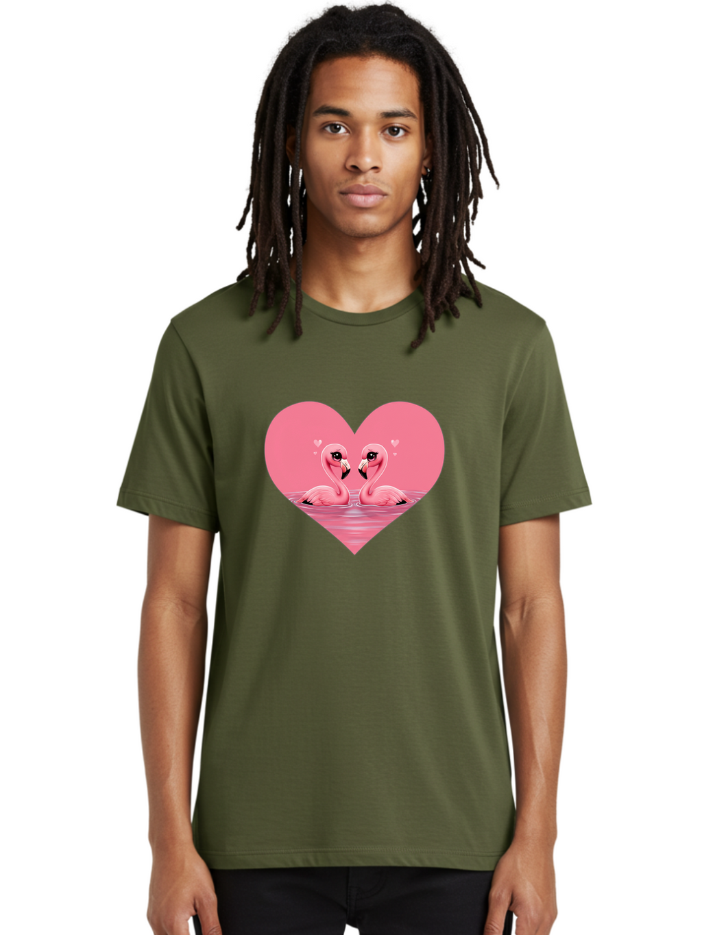 Flamingo-Couple Men'S Graphic Tee, 100% Cotton, Comfortable Casual Summer Wear, Machine Washable, Vintage Camera, Old Camera, Antique Camera, Black Camera, Classic Photography, Photography Equipment, Nostalgic Device, Film Camera, Camera Art Bai841