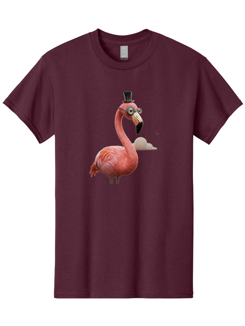 Flamingo-In-Top-Hat Men'S Graphic Tee, 100% Cotton, Comfortable Casual Summer Wear, Machine Washable, Vintage Camera, Old Camera, Antique Camera, Black Camera, Classic Photography, Photography Equipment, Nostalgic Device, Film Camera, Bai844
