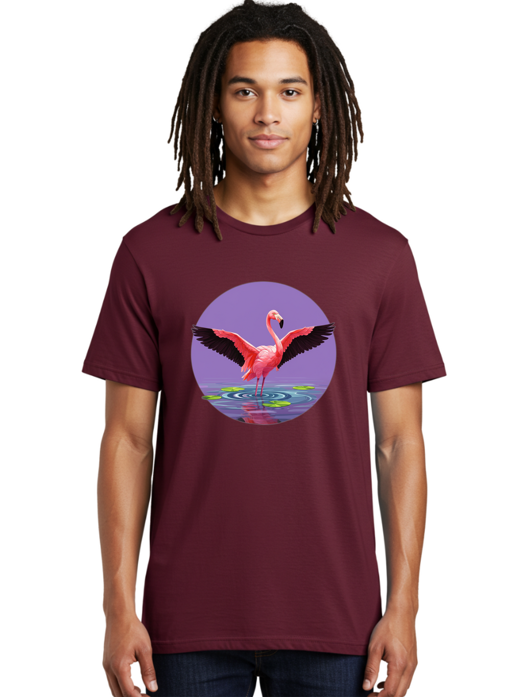 Flamingo-In-Water Men'S Graphic Tee, 100% Cotton, Comfortable Casual Summer Wear, Machine Washable, Vintage Camera, Old Camera, Antique Camera, Black Camera, Classic Photography, Photography Equipment, Nostalgic Device, Film Camera, Camera Art Bai845