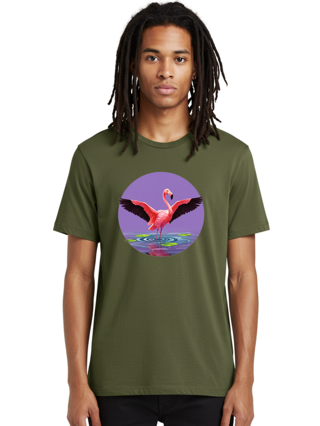 Flamingo-In-Water Men'S Graphic Tee, 100% Cotton, Comfortable Casual Summer Wear, Machine Washable, Vintage Camera, Old Camera, Antique Camera, Black Camera, Classic Photography, Photography Equipment, Nostalgic Device, Film Camera, Camera Art Bai845