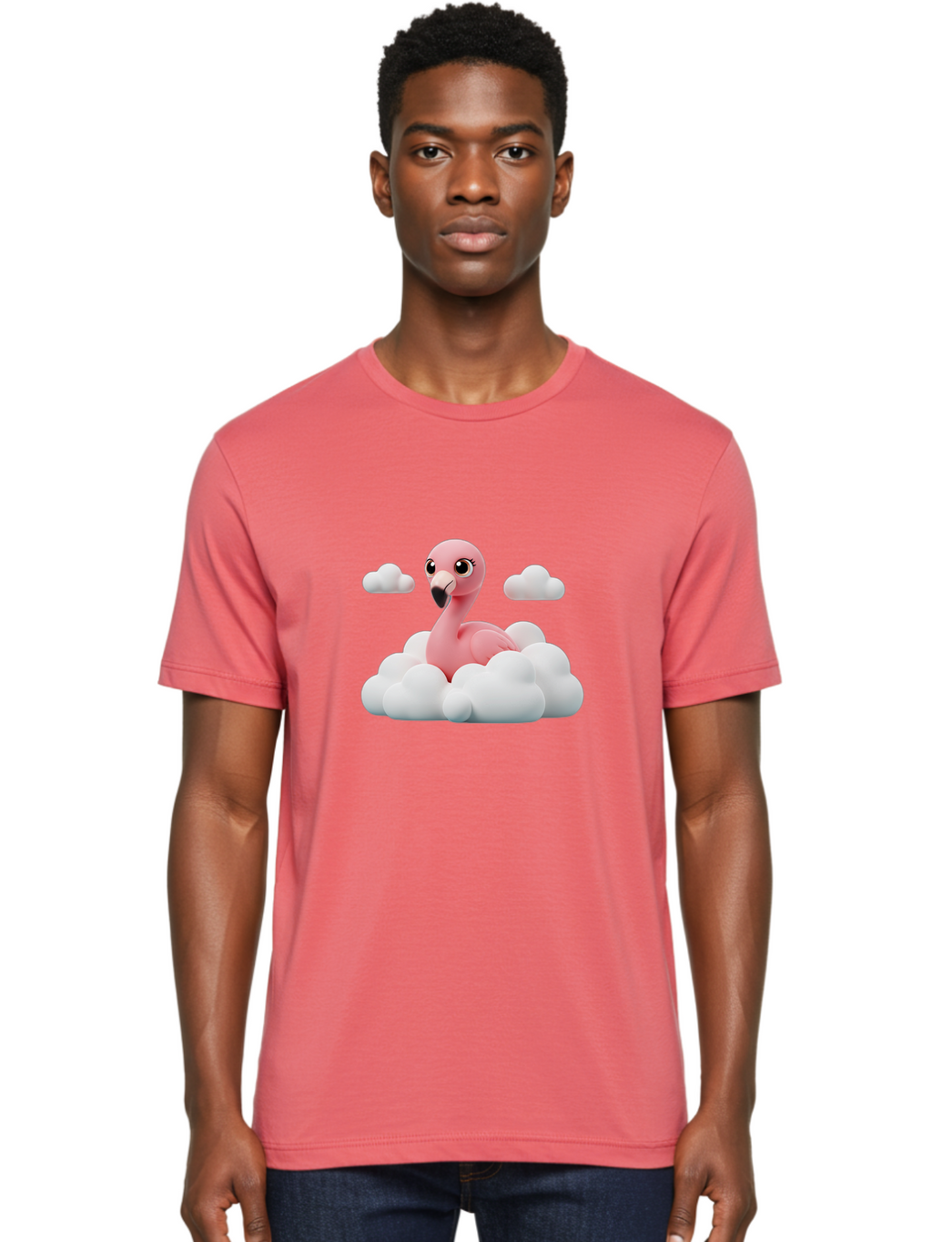 Flamingo-On-Cloud Men'S Graphic Tee, 100% Cotton, Comfortable Casual Summer Wear, Machine Washable, Vintage Camera, Old Camera, Antique Camera, Black Camera, Classic Photography, Photography Equipment, Nostalgic Device, Film Camera, Camera Art Bai846