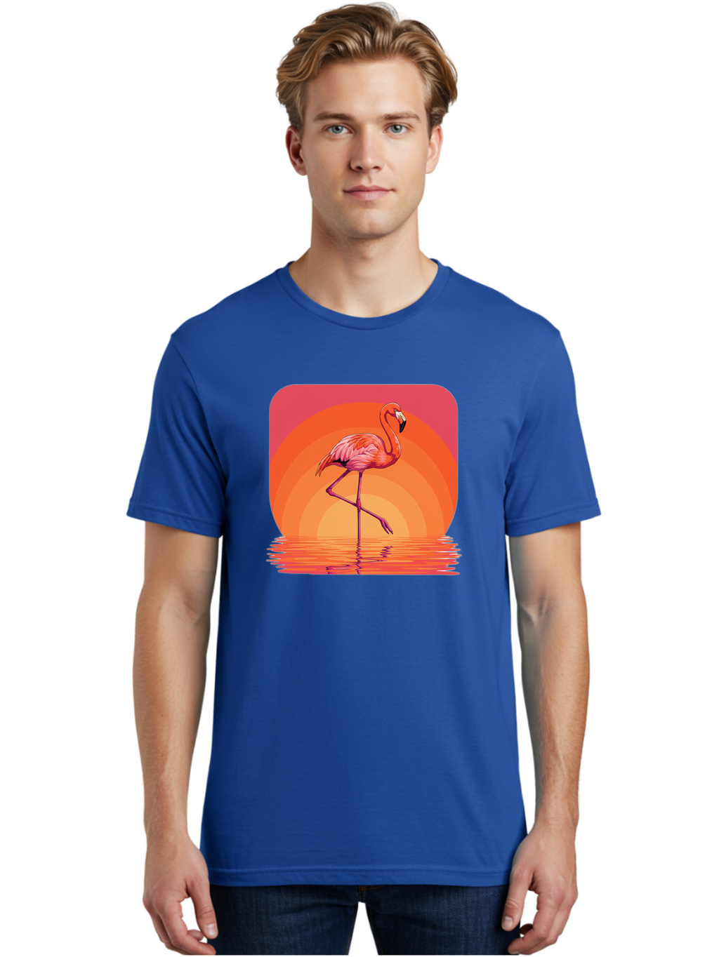 Flamingo-Retro Men'S Graphic Tee, 100% Cotton, Comfortable Casual Summer Wear, Machine Washable, Vintage Camera, Old Camera, Antique Camera, Black Camera, Classic Photography, Photography Equipment, Nostalgic Device, Film Camera, Camera Art Bai848