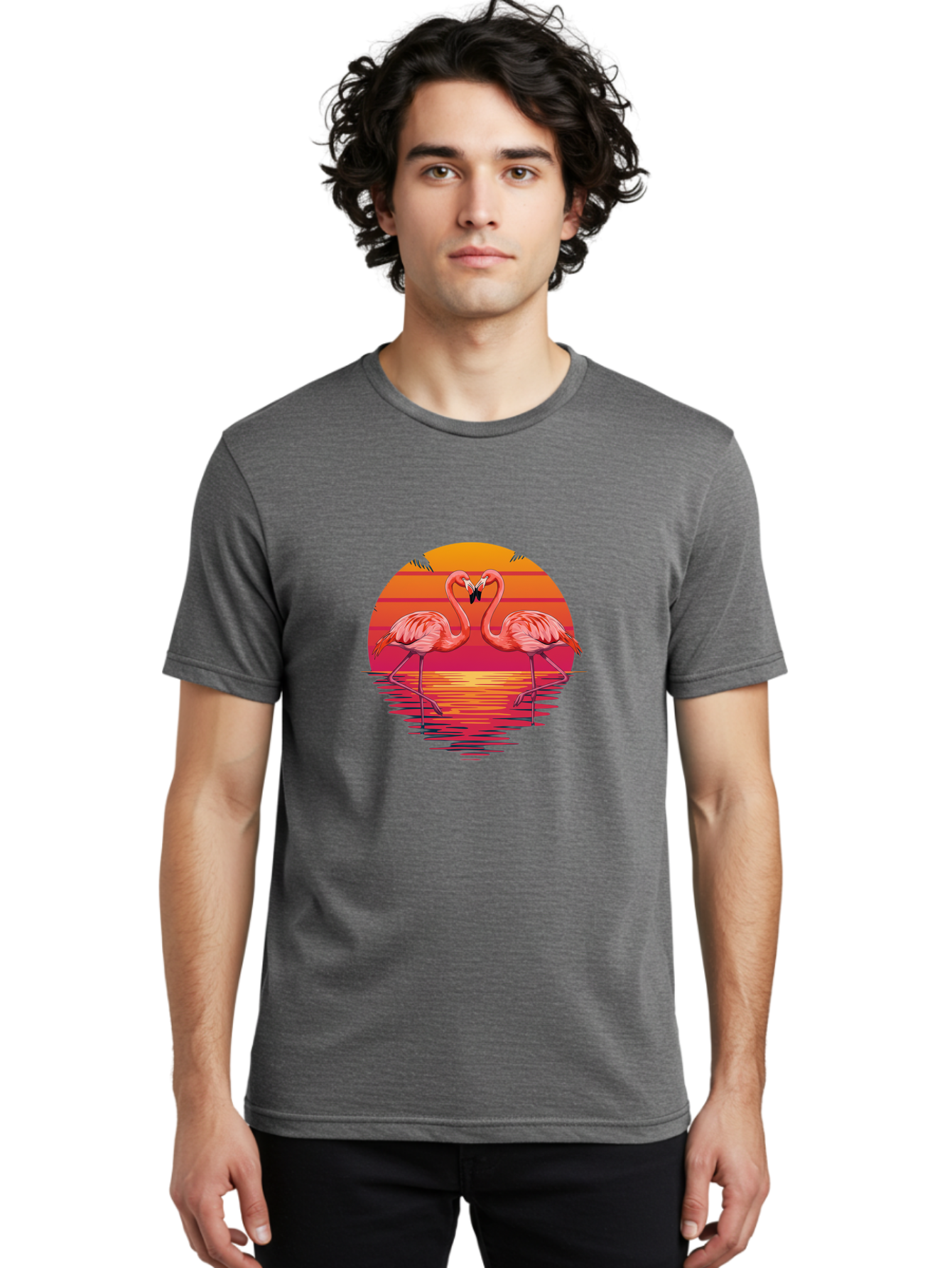 Flamingos-4 Men'S Graphic Tee, 100% Cotton, Comfortable Casual Summer Wear, Machine Washable, Vintage Camera, Old Camera, Antique Camera, Black Camera, Classic Photography, Photography Equipment, Nostalgic Device, Film Camera, Camera Art Bai855