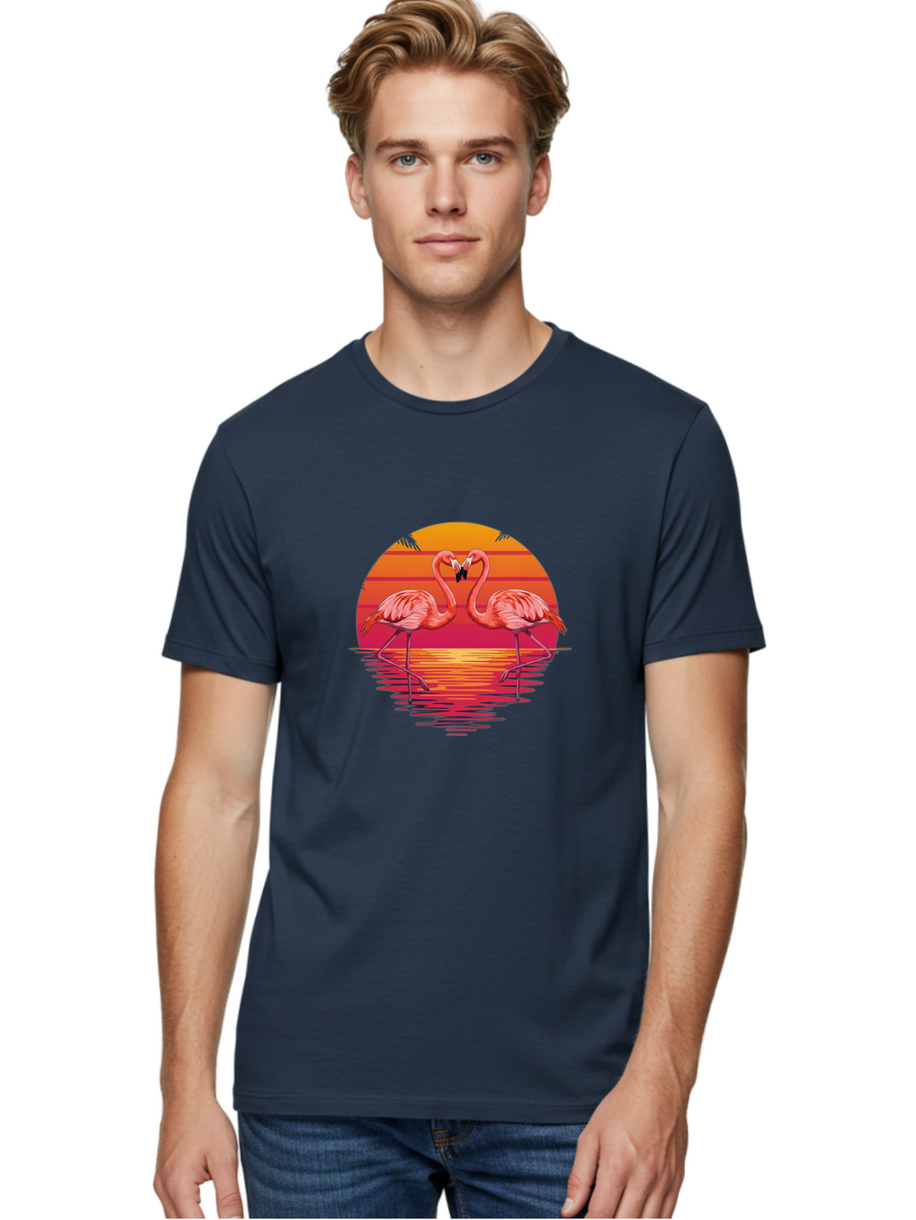 Flamingos-4 Men'S Graphic Tee, 100% Cotton, Comfortable Casual Summer Wear, Machine Washable, Vintage Camera, Old Camera, Antique Camera, Black Camera, Classic Photography, Photography Equipment, Nostalgic Device, Film Camera, Camera Art Bai855
