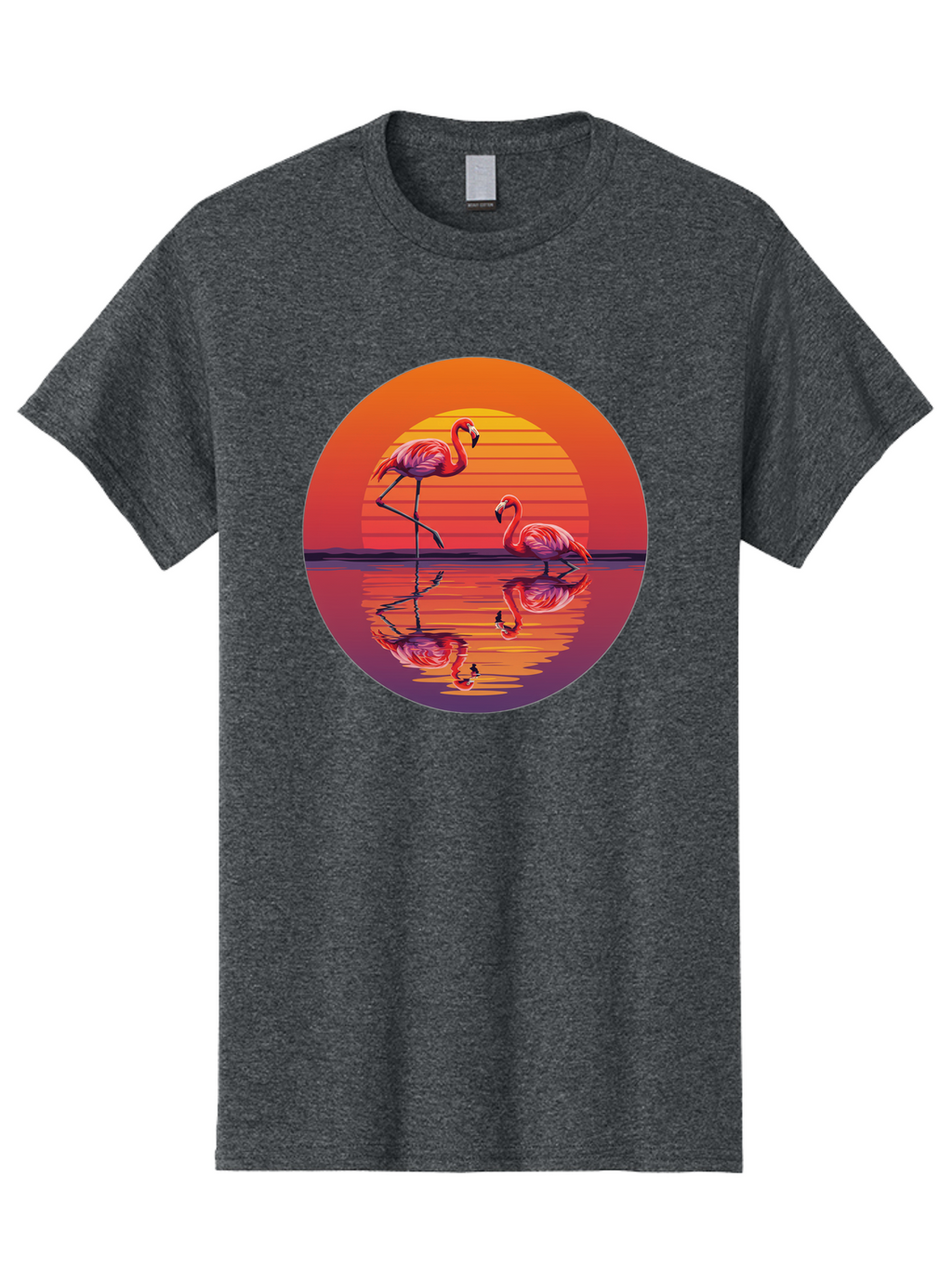 Flamingos-At-Sunset-1 Men'S Graphic Tee, 100% Cotton, Comfortable Casual Summer Wear, Machine Washable, Vintage Camera, Old Camera, Antique Camera, Black Camera, Classic Photography, Photography Equipment, Nostalgic Device, Film Camera, Bai856