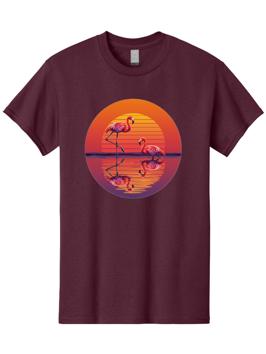 Flamingos-At-Sunset-1 Men'S Graphic Tee, 100% Cotton, Comfortable Casual Summer Wear, Machine Washable, Vintage Camera, Old Camera, Antique Camera, Black Camera, Classic Photography, Photography Equipment, Nostalgic Device, Film Camera, Bai856