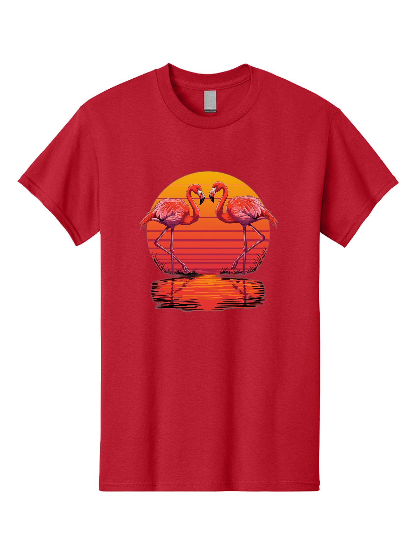 Flamingos-At-Sunset Men'S Graphic Tee, 100% Cotton, Comfortable Casual Summer Wear, Machine Washable, Vintage Camera, Old Camera, Antique Camera, Black Camera, Classic Photography, Photography Equipment, Nostalgic Device, Film Camera, Bai857