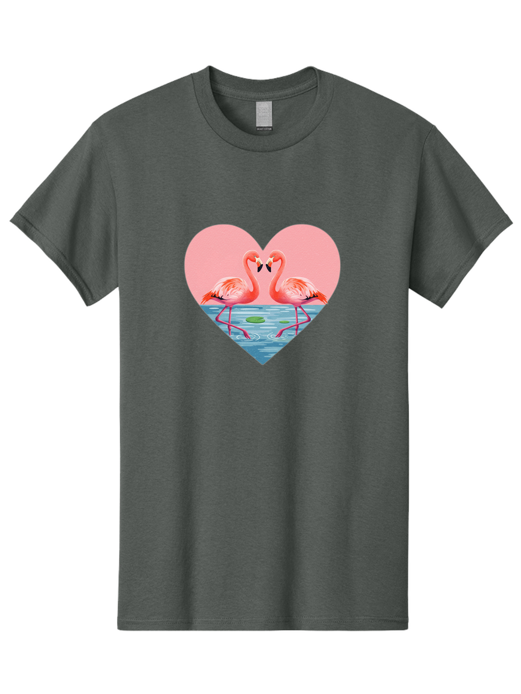 Flamingos-Heart-1 Men'S Graphic Tee, 100% Cotton, Comfortable Casual Summer Wear, Machine Washable, Vintage Camera, Old Camera, Antique Camera, Black Camera, Classic Photography, Photography Equipment, Nostalgic Device, Film Camera, Camera Art Bai859