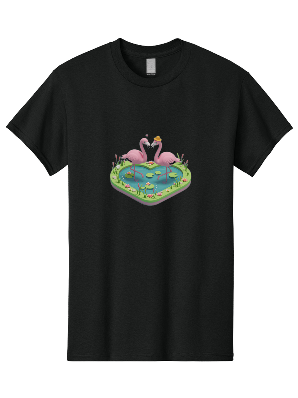 Flamingos-Heart-Pond Men'S Graphic Tee, 100% Cotton, Comfortable Casual Summer Wear, Machine Washable, Vintage Camera, Old Camera, Antique Camera, Black Camera, Classic Photography, Photography Equipment, Nostalgic Device, Film Camera, Bai861