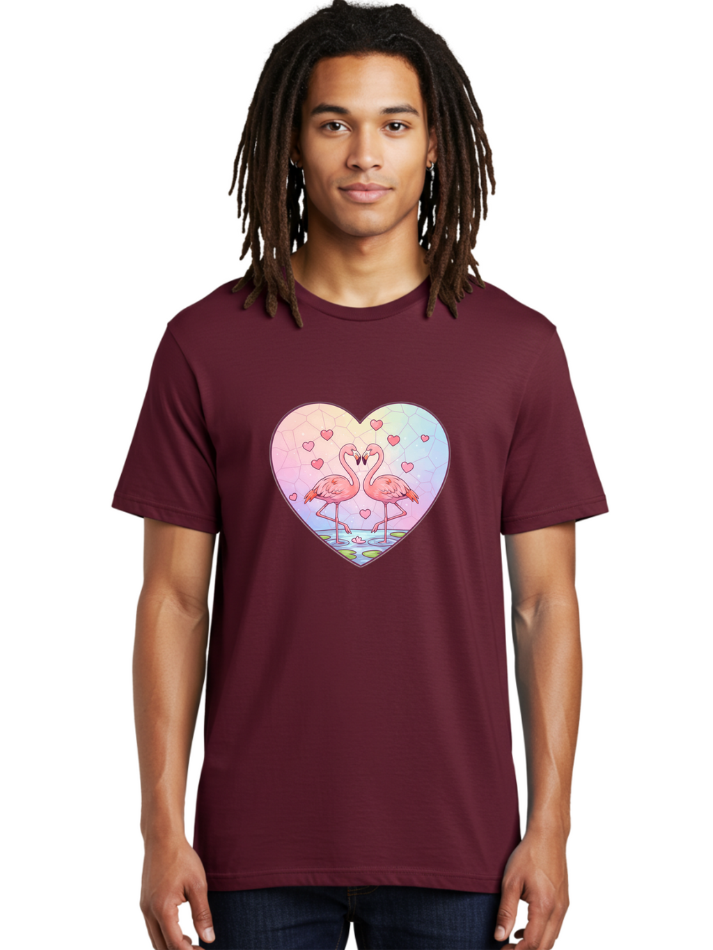 Flamingos-Heart Men'S Graphic Tee, 100% Cotton, Comfortable Casual Summer Wear, Machine Washable, Vintage Camera, Old Camera, Antique Camera, Black Camera, Classic Photography, Photography Equipment, Nostalgic Device, Film Camera, Camera Art Bai862