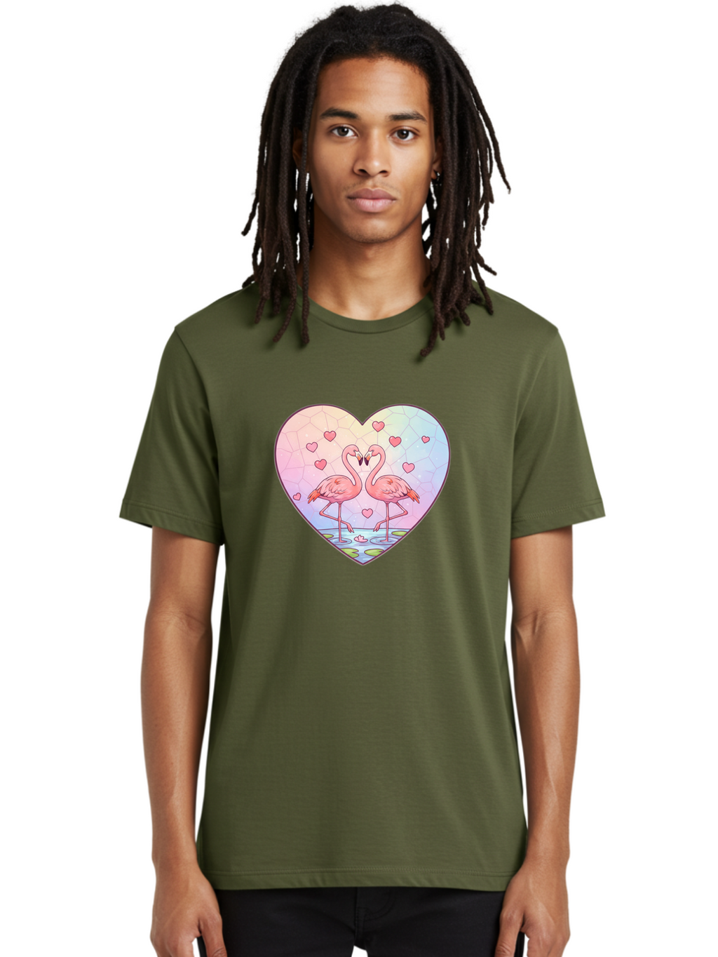 Flamingos-Heart Men'S Graphic Tee, 100% Cotton, Comfortable Casual Summer Wear, Machine Washable, Vintage Camera, Old Camera, Antique Camera, Black Camera, Classic Photography, Photography Equipment, Nostalgic Device, Film Camera, Camera Art Bai862