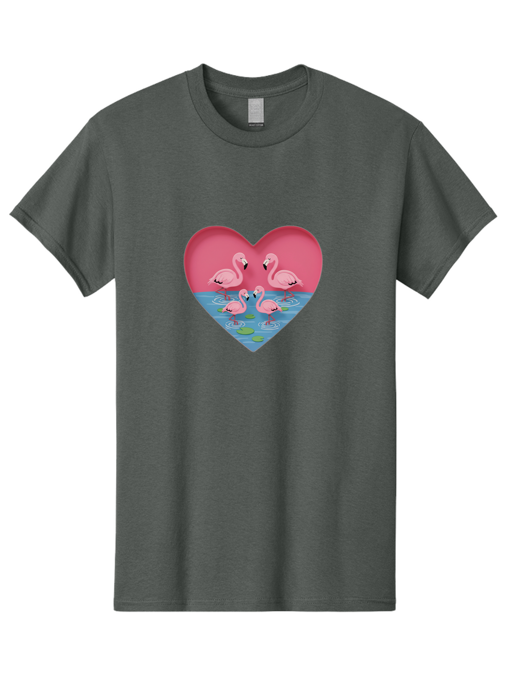 Flamingos-In-Heart-1 Men'S Graphic Tee, 100% Cotton, Comfortable Casual Summer Wear, Machine Washable, Vintage Camera, Old Camera, Antique Camera, Black Camera, Classic Photography, Photography Equipment, Nostalgic Device, Film Camera, Bai863