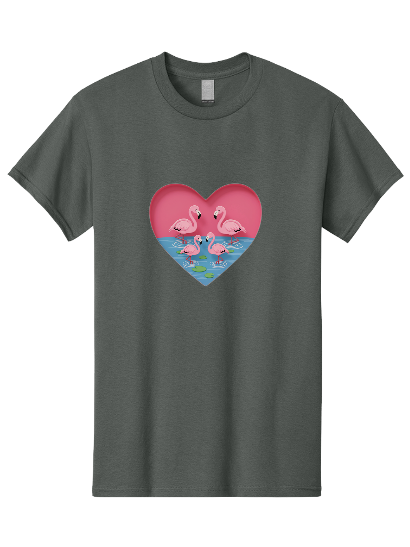 Flamingos-In-Heart-1 Men'S Graphic Tee, 100% Cotton, Comfortable Casual Summer Wear, Machine Washable, Vintage Camera, Old Camera, Antique Camera, Black Camera, Classic Photography, Photography Equipment, Nostalgic Device, Film Camera, Bai863
