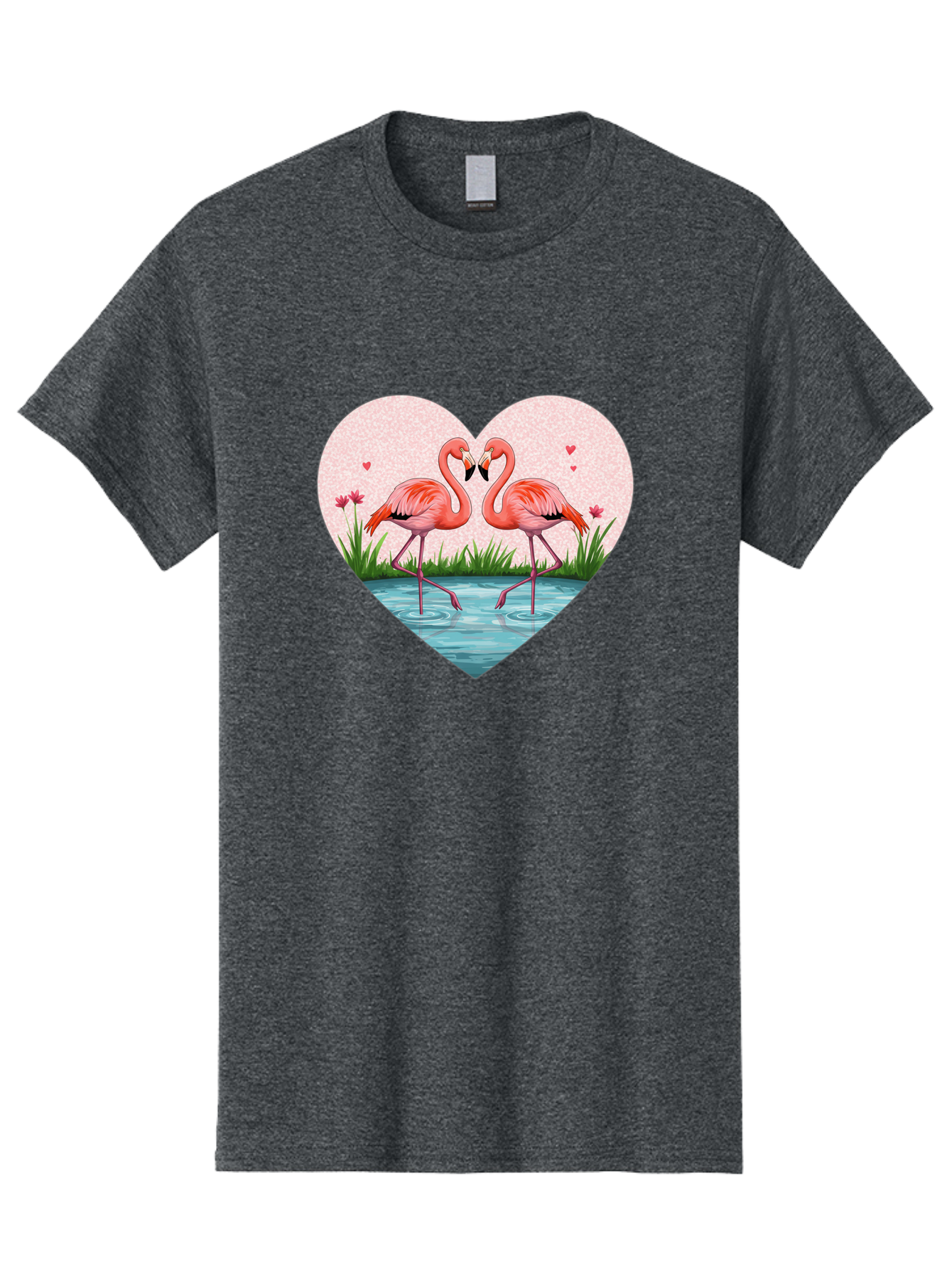 Flamingos-In-Heart-3 Men'S Graphic Tee, 100% Cotton, Comfortable Casual Summer Wear, Machine Washable, Vintage Camera, Old Camera, Antique Camera, Black Camera, Classic Photography, Photography Equipment, Nostalgic Device, Film Camera, Bai865