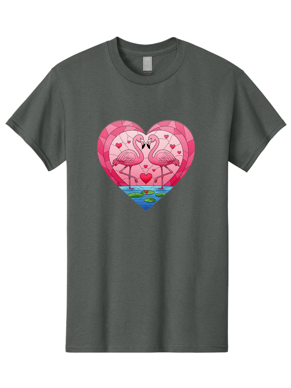 Flamingos-In-Heart-4 Men'S Graphic Tee, 100% Cotton, Comfortable Casual Summer Wear, Machine Washable, Vintage Camera, Old Camera, Antique Camera, Black Camera, Classic Photography, Photography Equipment, Nostalgic Device, Film Camera, Bai866