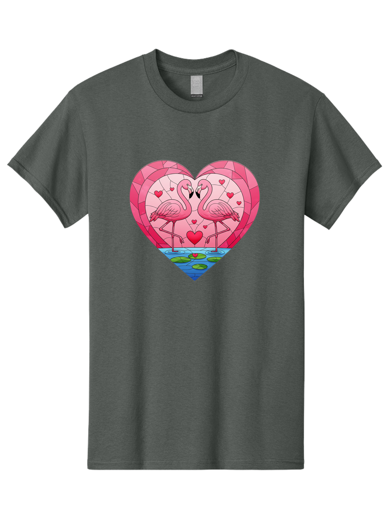 Flamingos-In-Heart-4 Men'S Graphic Tee, 100% Cotton, Comfortable Casual Summer Wear, Machine Washable, Vintage Camera, Old Camera, Antique Camera, Black Camera, Classic Photography, Photography Equipment, Nostalgic Device, Film Camera, Bai866